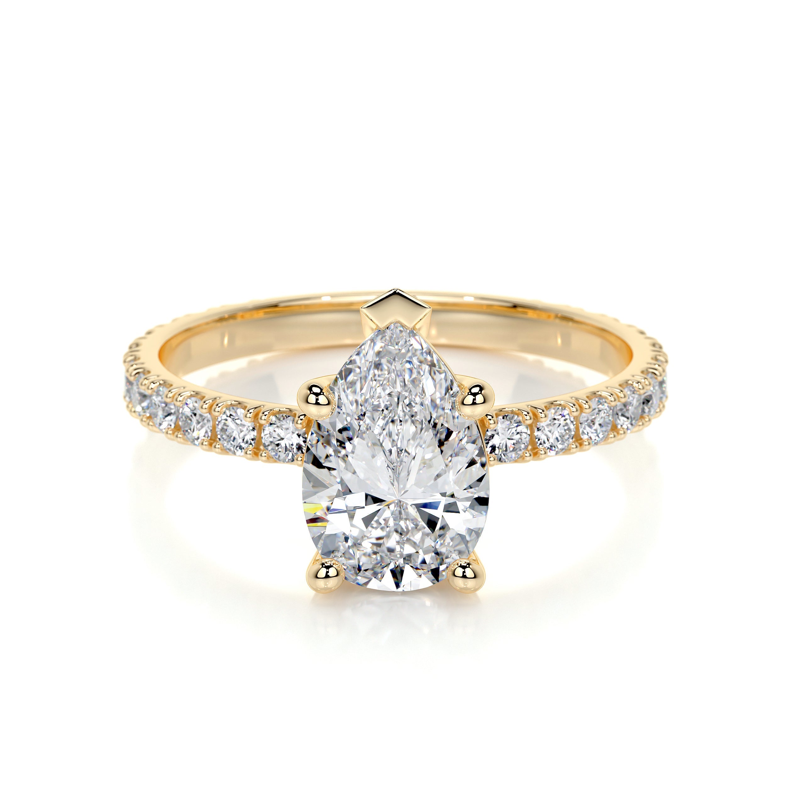 Hailey Lab Grown Diamond Ring (2 Carat) -18K Yellow Gold
