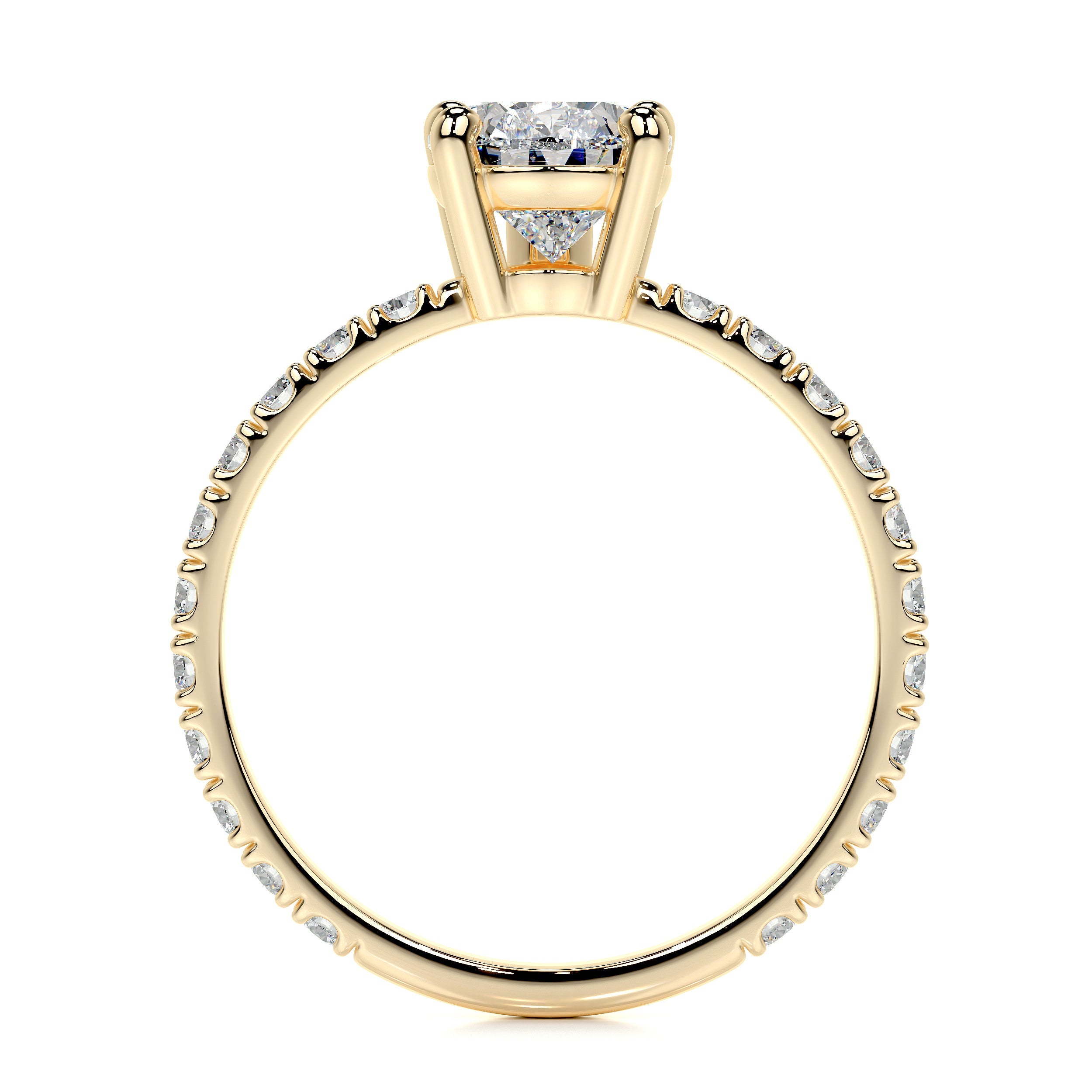 Hailey Lab Grown Diamond Ring   (2 Carat) -18K Yellow Gold