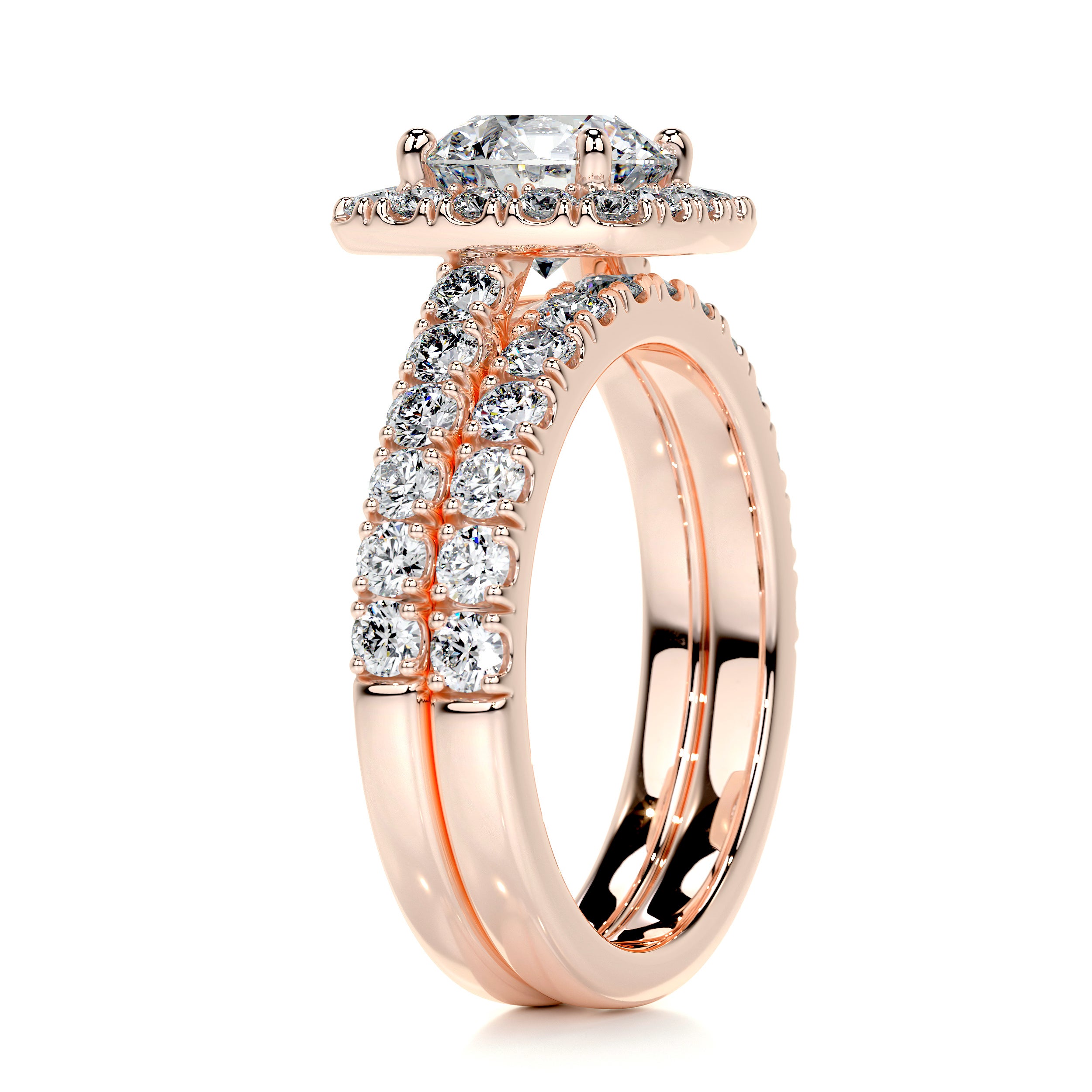 Sienna Diamond Bridal Set -14K Rose Gold