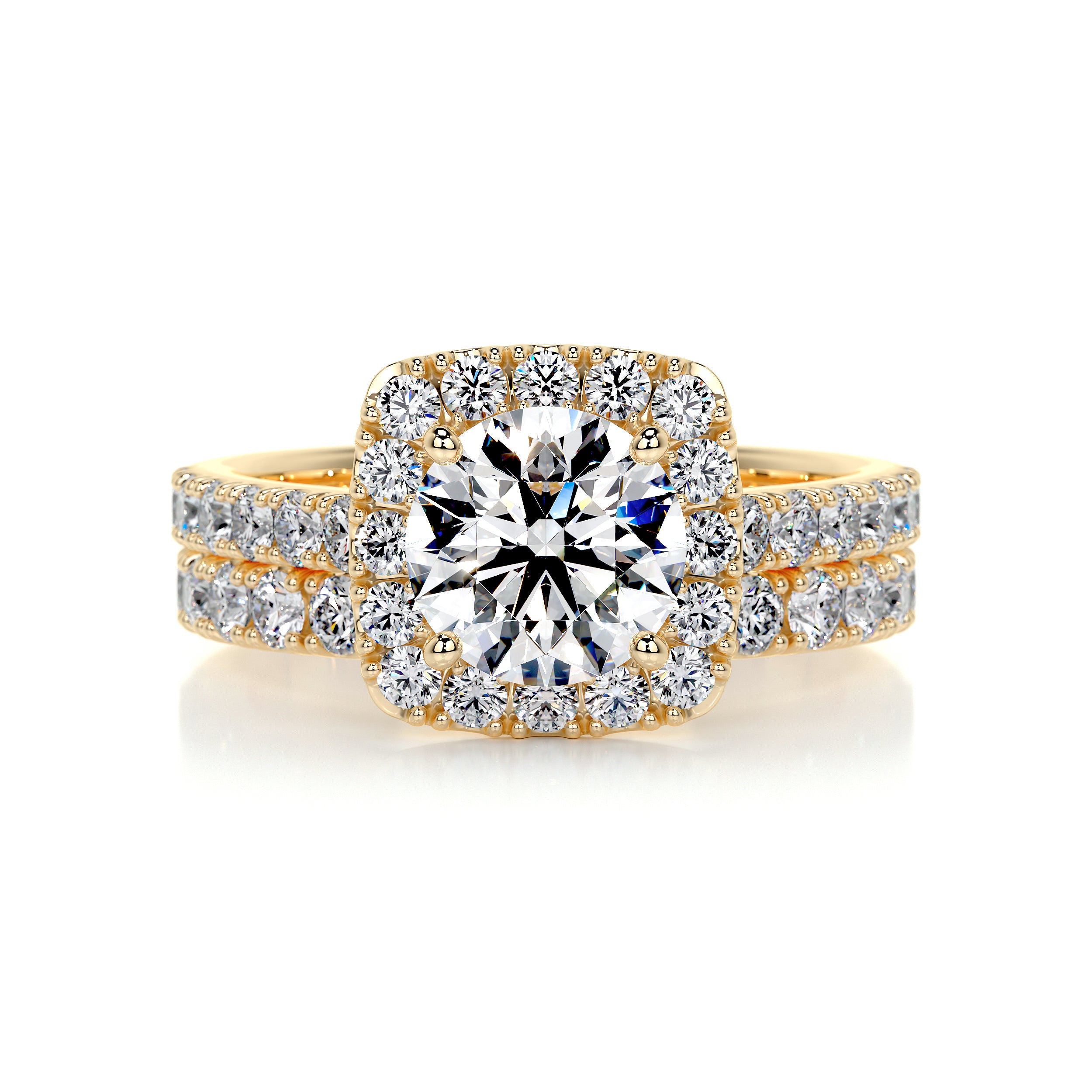 Sienna Diamond Bridal Set -18K Yellow Gold