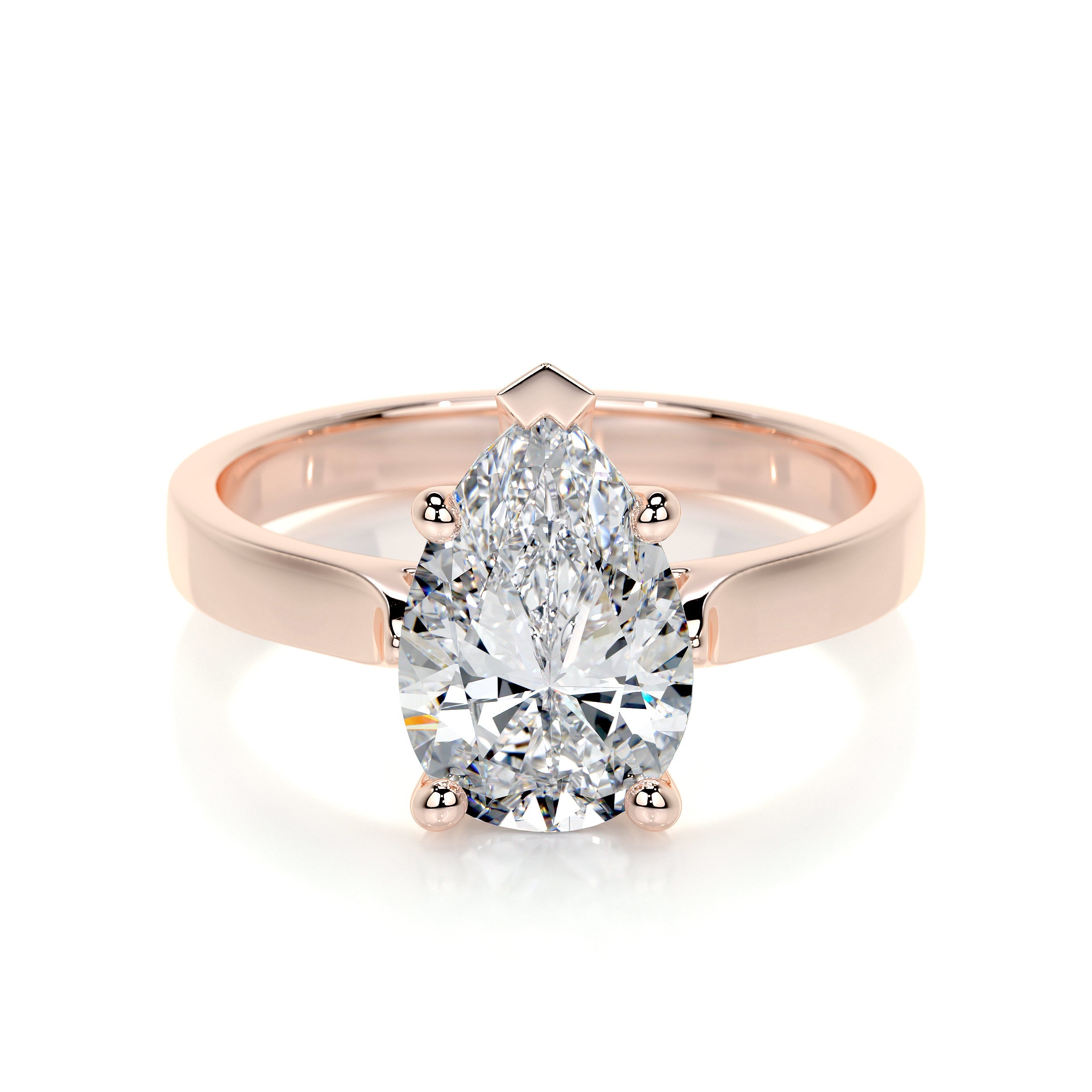 Jessica Lab Grown Diamond Ring (2 Carat) -14K Rose Gold