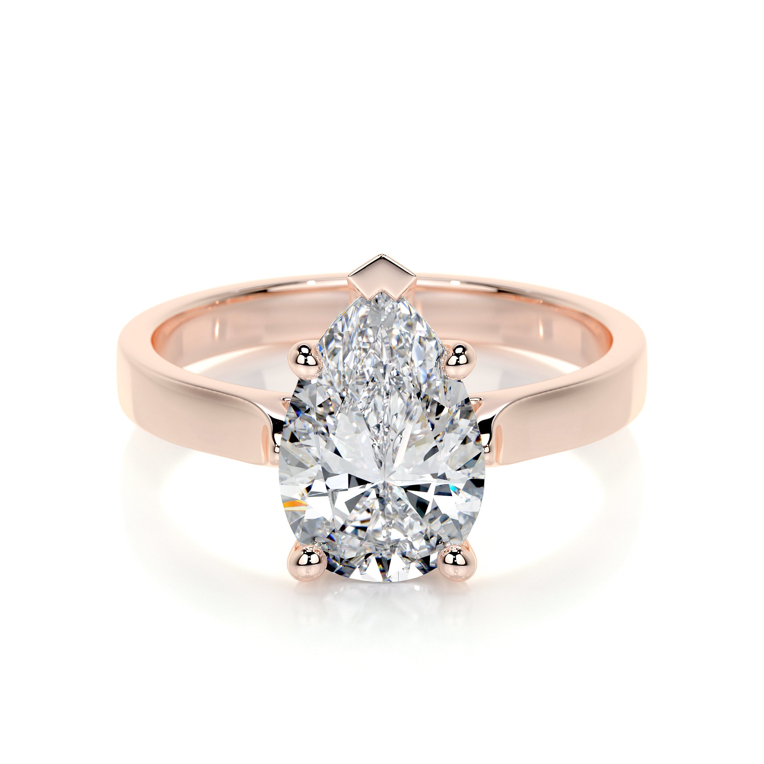 Jessica Lab Grown Diamond Ring   (2 Carat) -14K Rose Gold