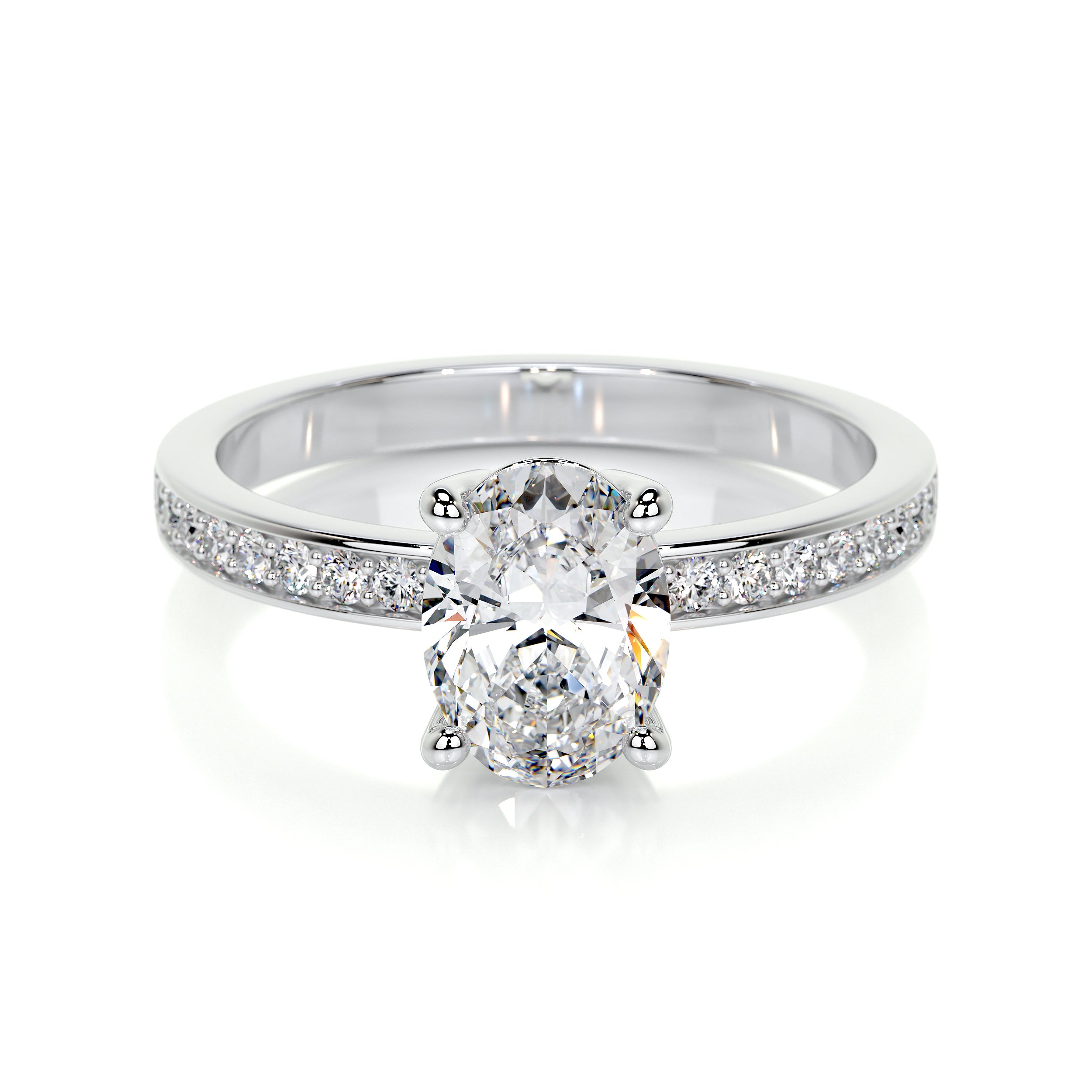 Giselle Lab Grown Diamond Ring -14K White Gold