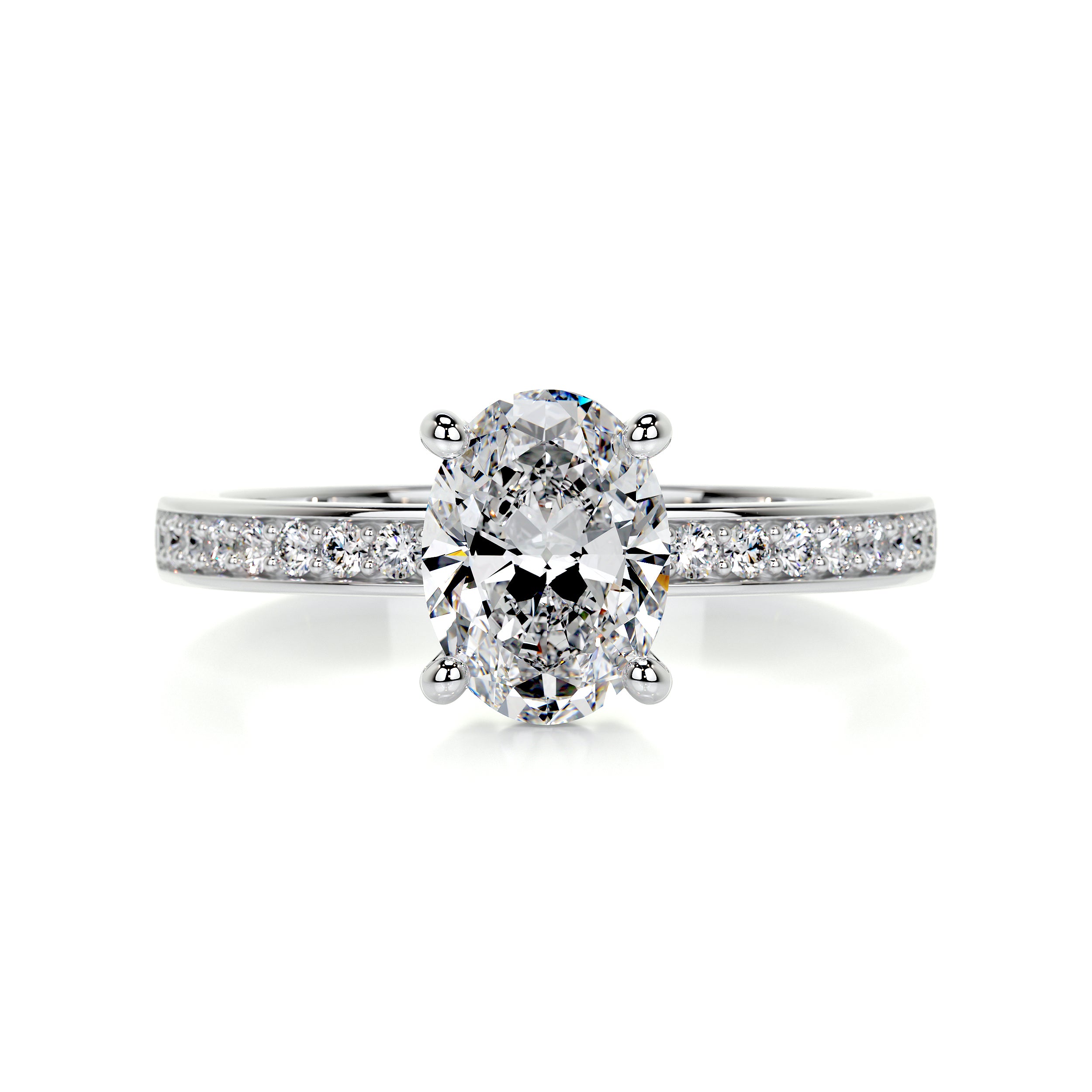 Giselle Diamond Engagement Ring -14K White Gold