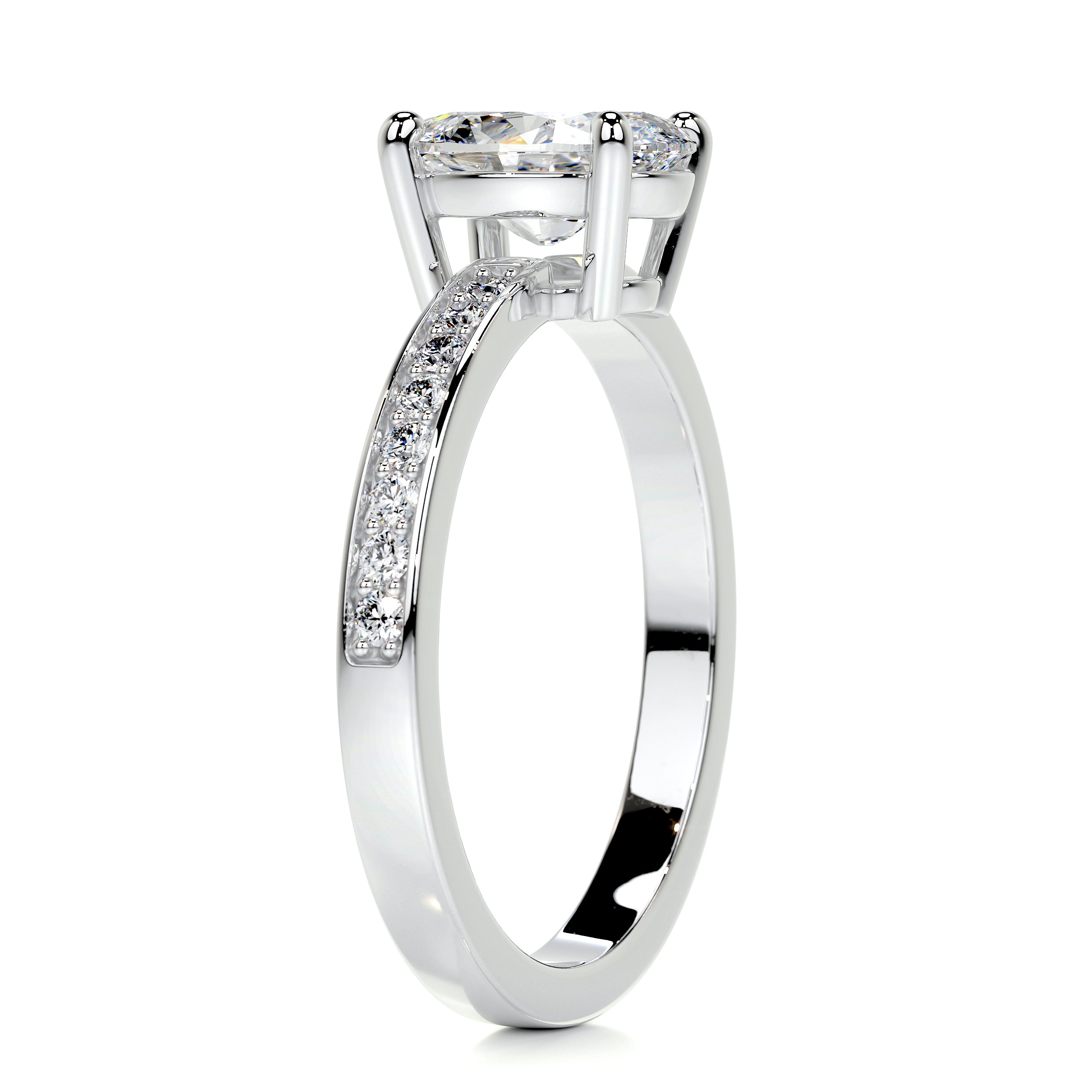 Giselle Diamond Engagement Ring -14K White Gold