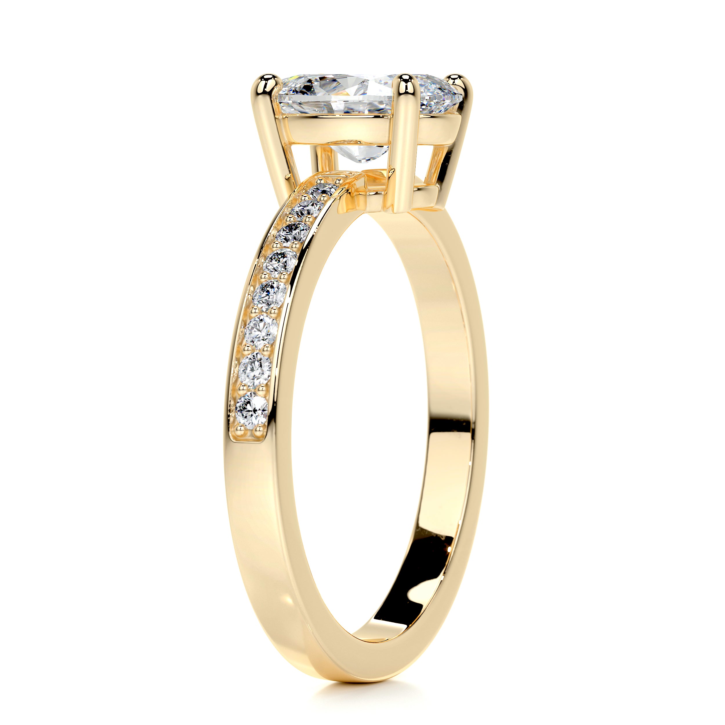 Giselle Diamond Engagement Ring -18K Yellow Gold