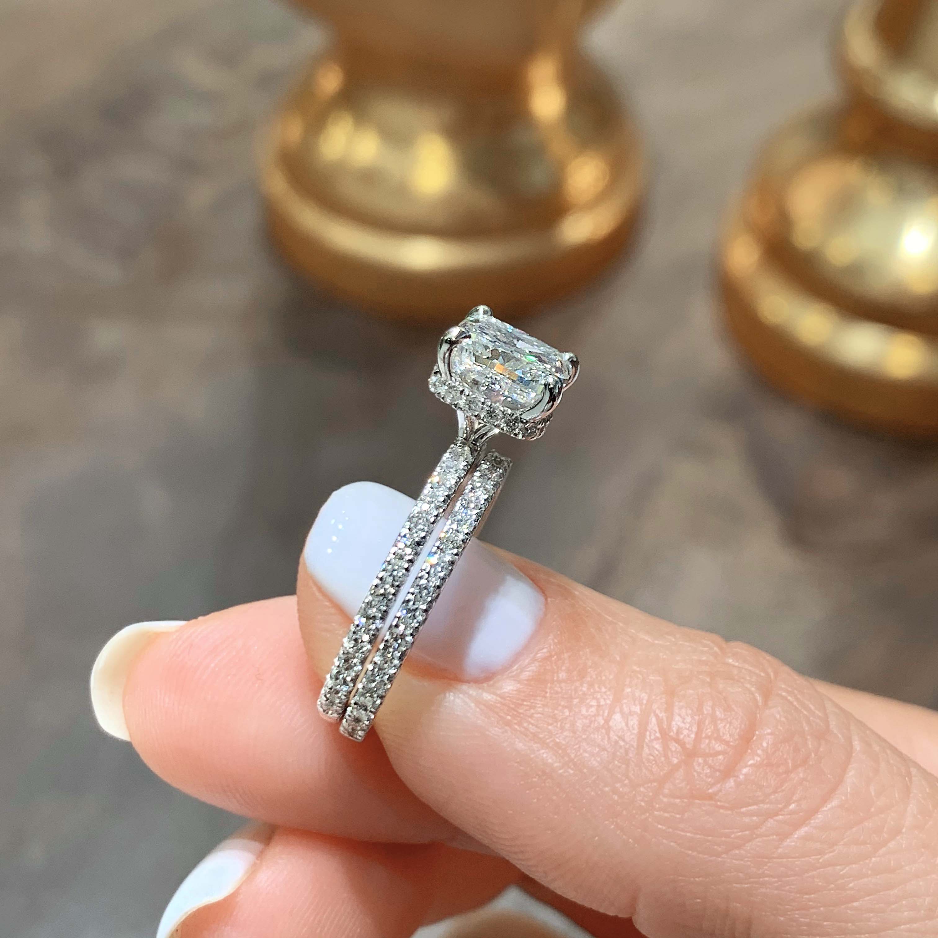 Madeline Lab Grown Diamond Bridal Set (3 Carat) -18K White Gold
