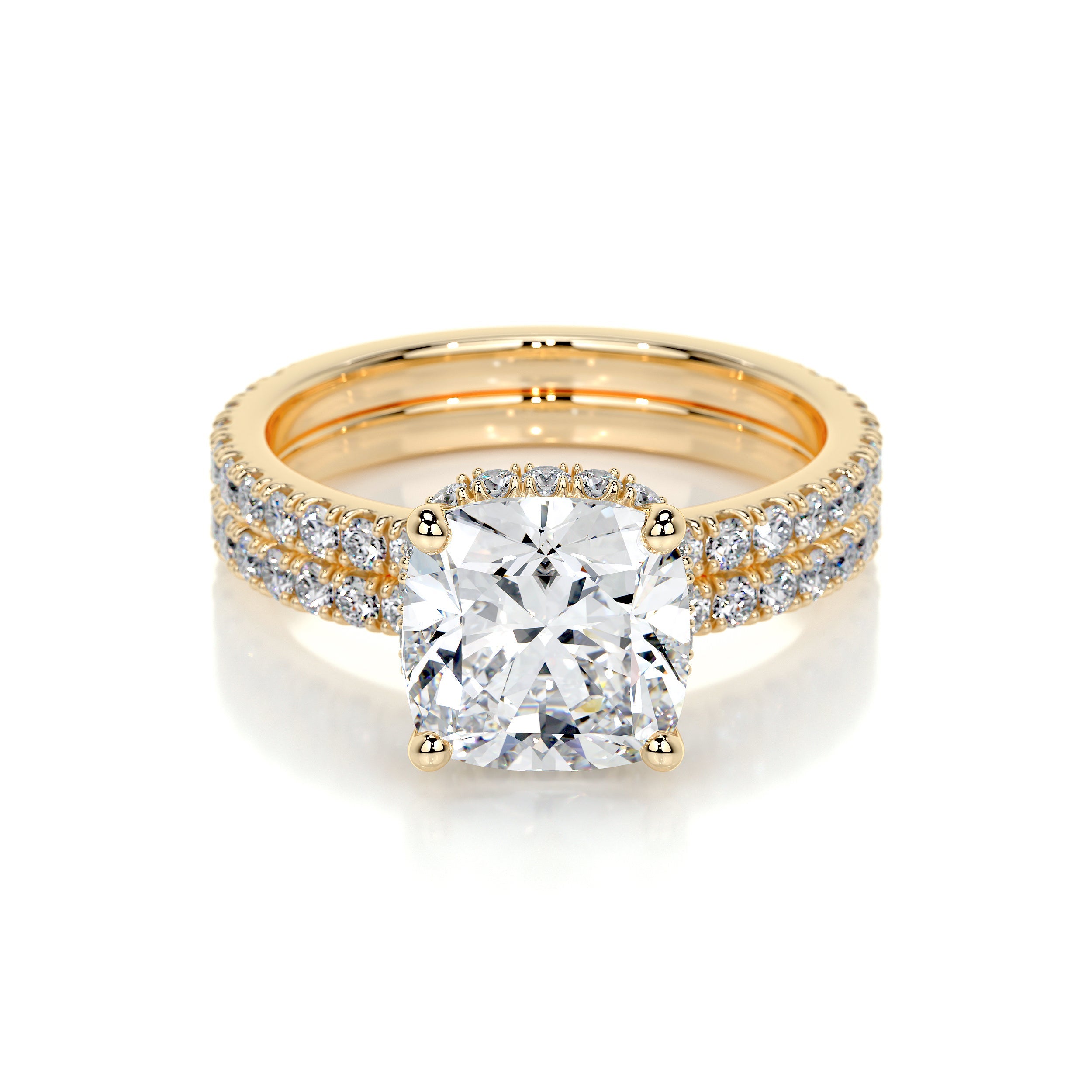 Madeline Lab Grown Diamond Bridal Set (3 Carat) -18K Yellow Gold