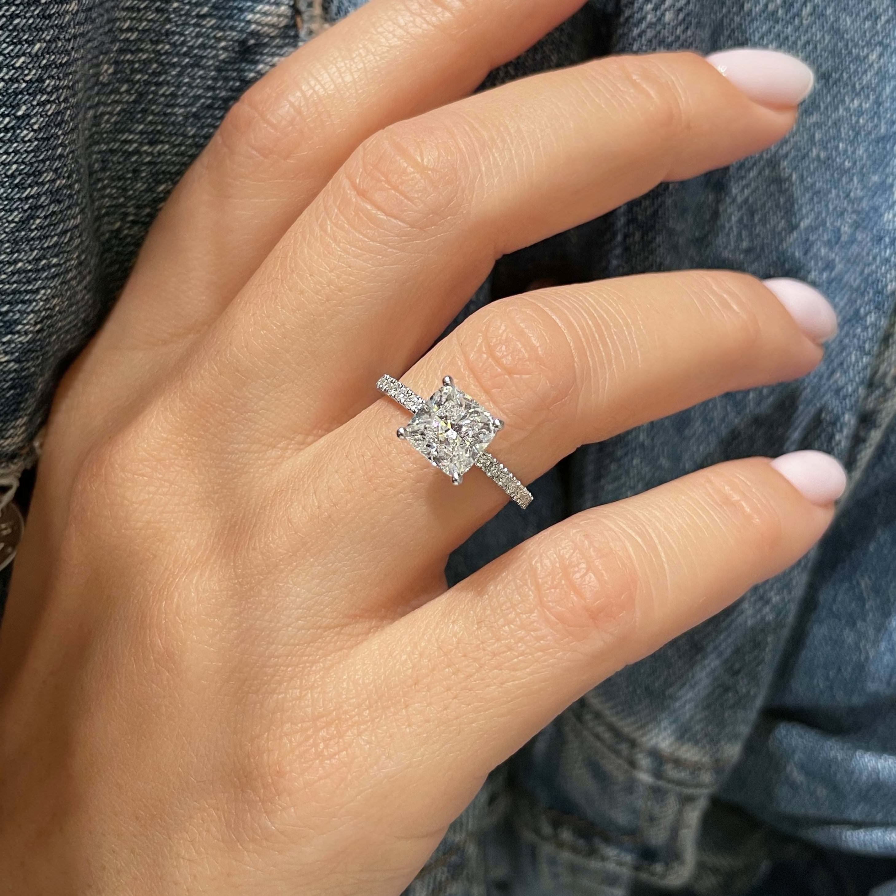 Madeline Lab Grown Diamond Ring (2.5 Carat) -14K White Gold