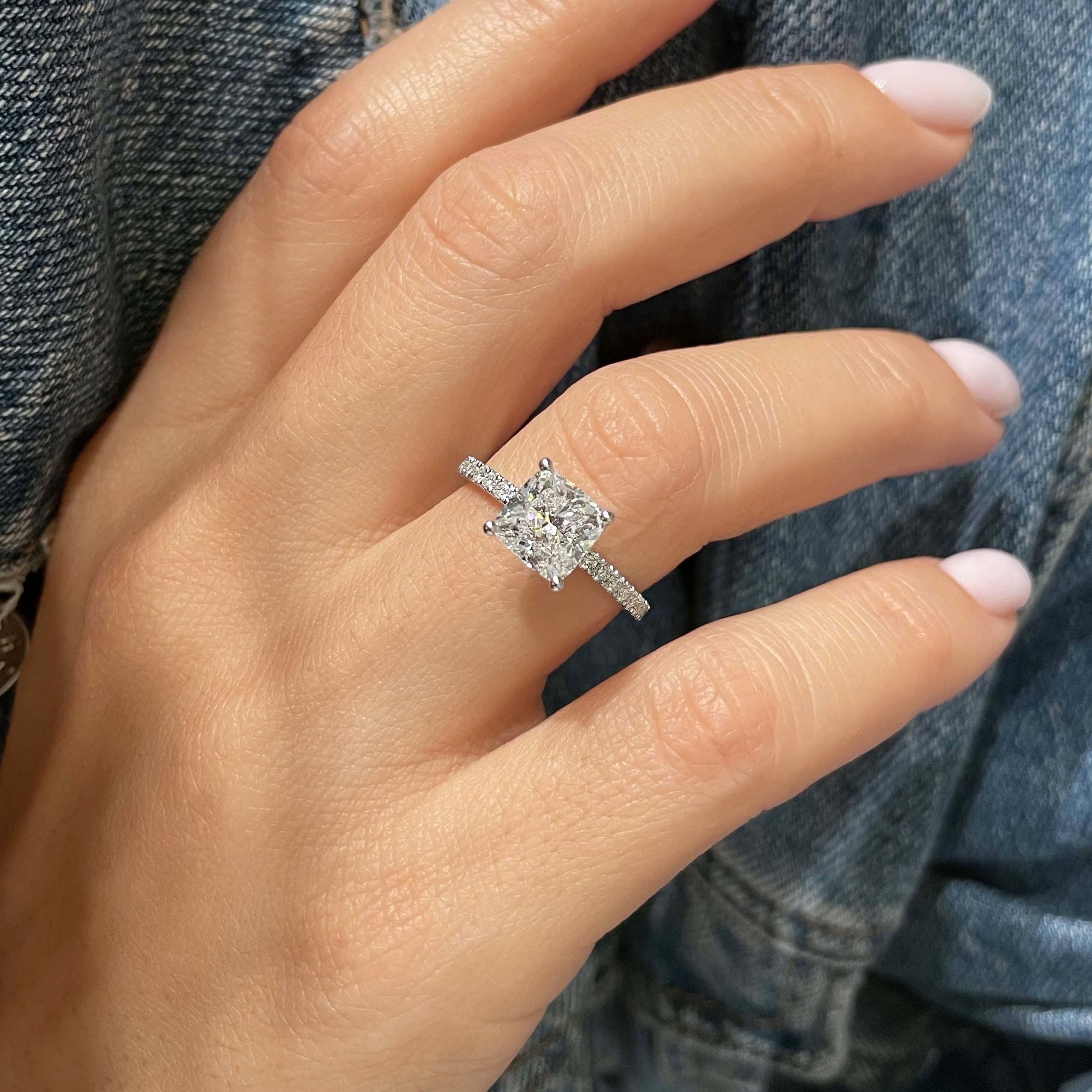Madeline Diamond Engagement Ring -14K White Gold