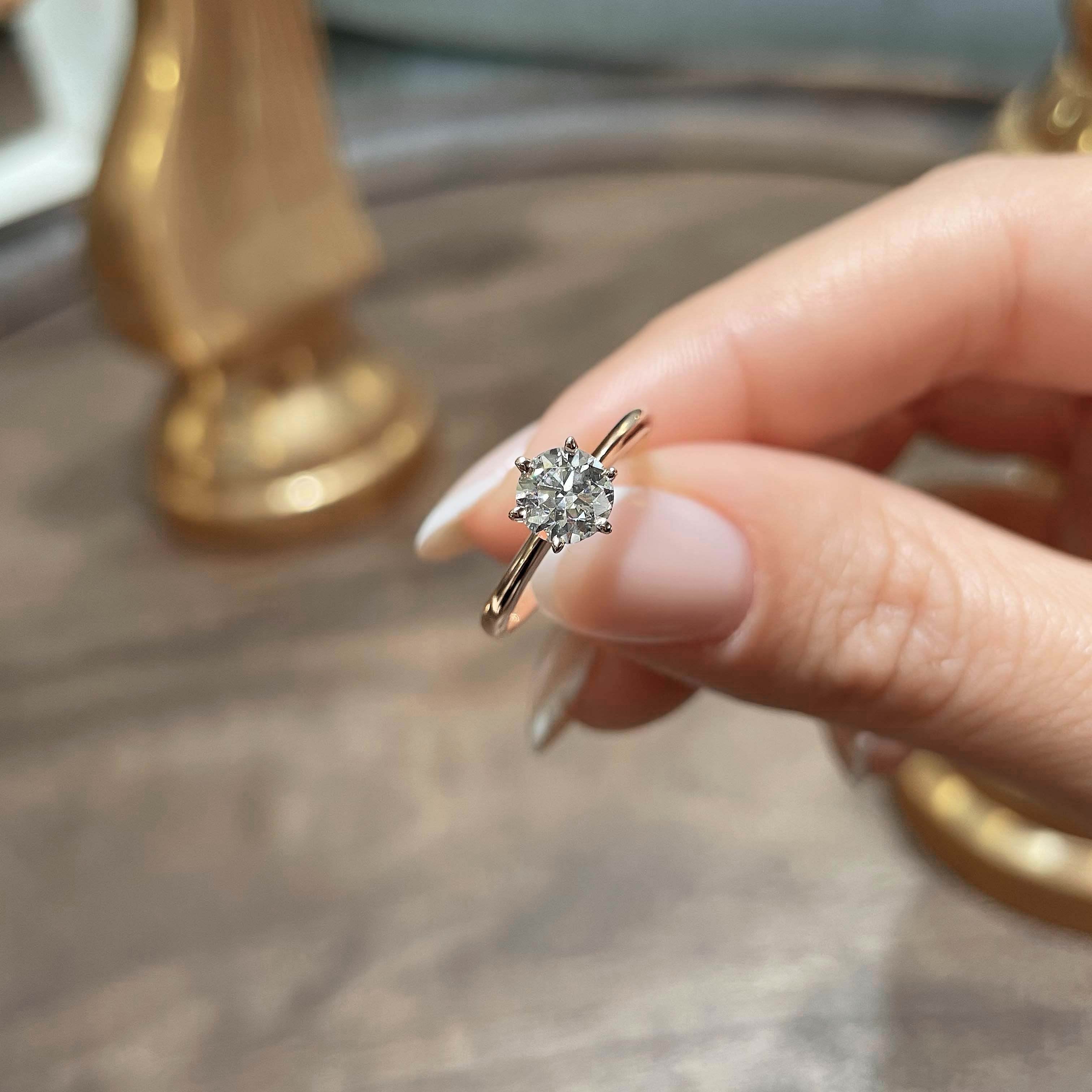 Samantha Diamond Engagement Ring -14K Rose Gold