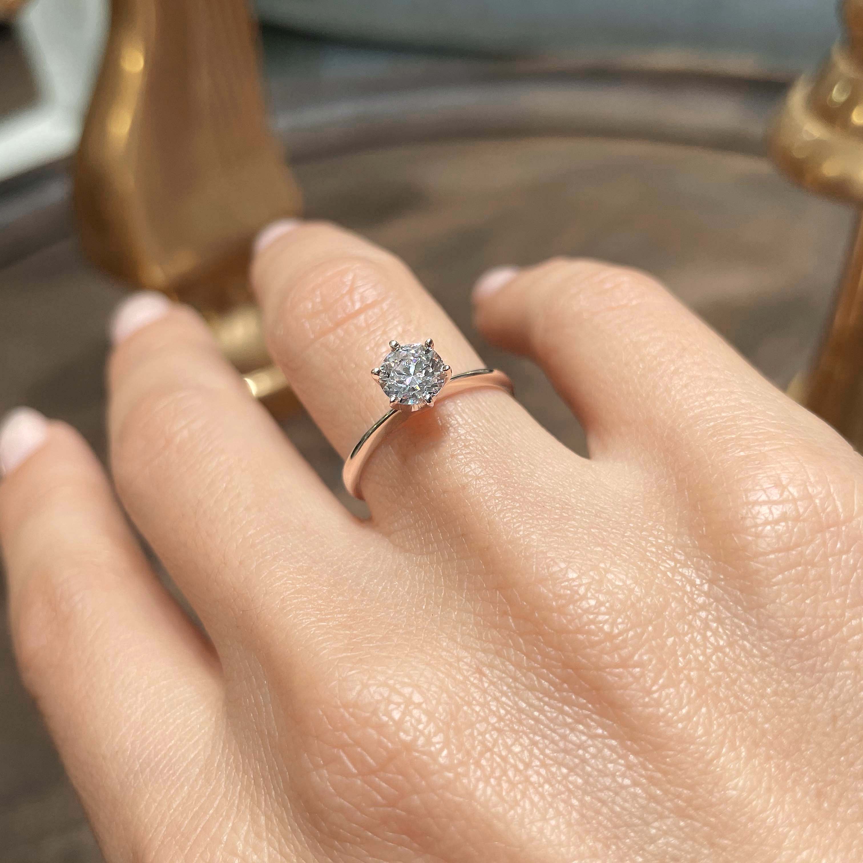 Samantha Diamond Engagement Ring -14K White Gold