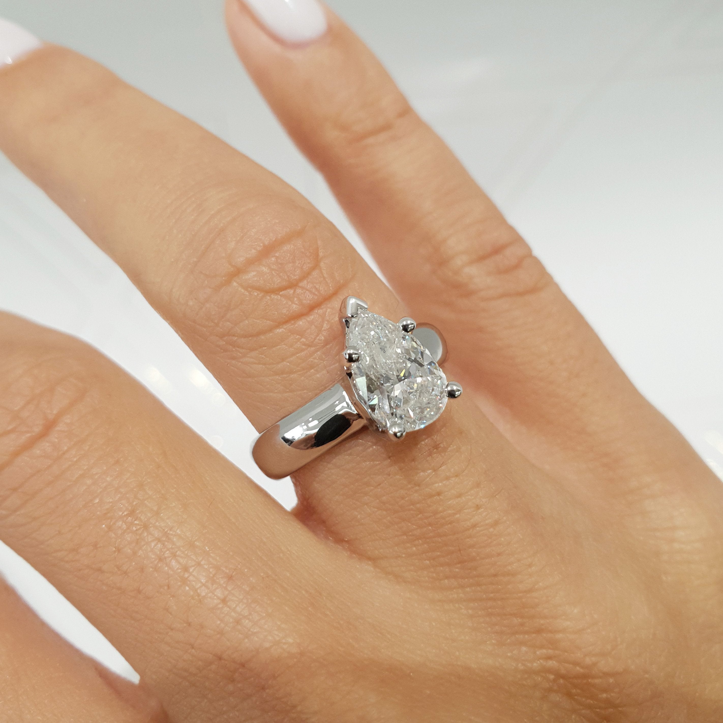 Hannah Lab Grown Diamond Ring -14K White Gold