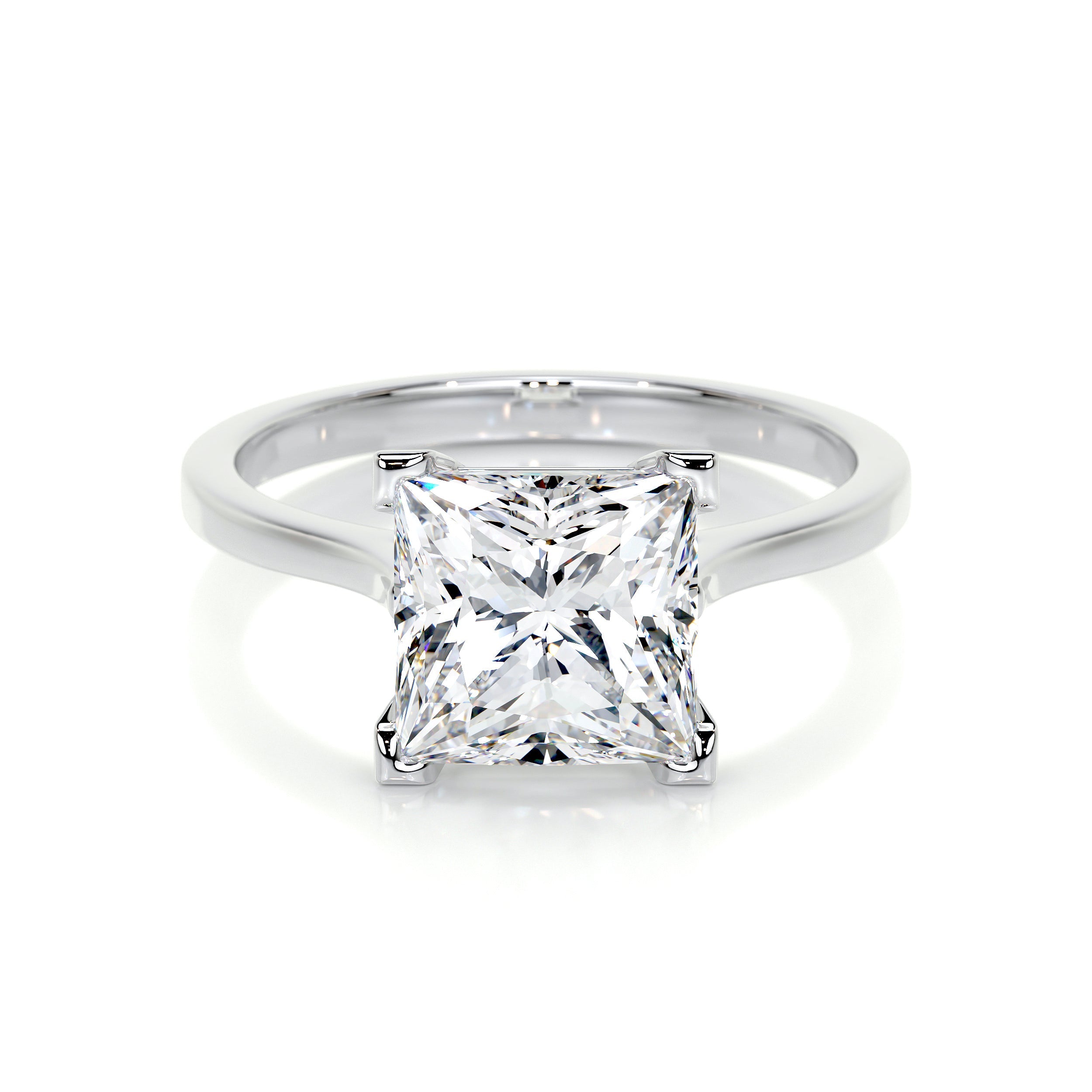 Ella Lab Grown Diamond Ring   (3 Carat) -14K White Gold