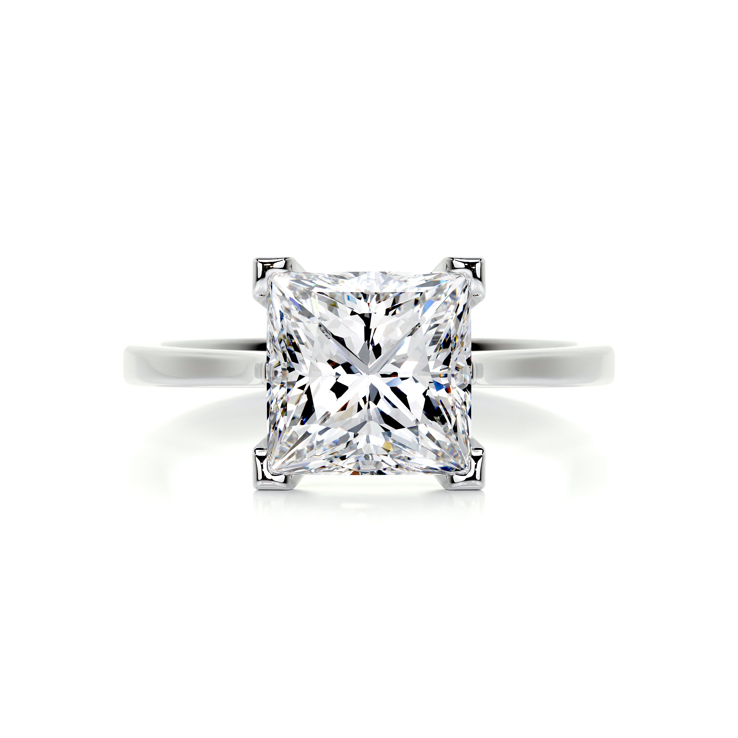 Ella Diamond Engagement Ring -14K White Gold