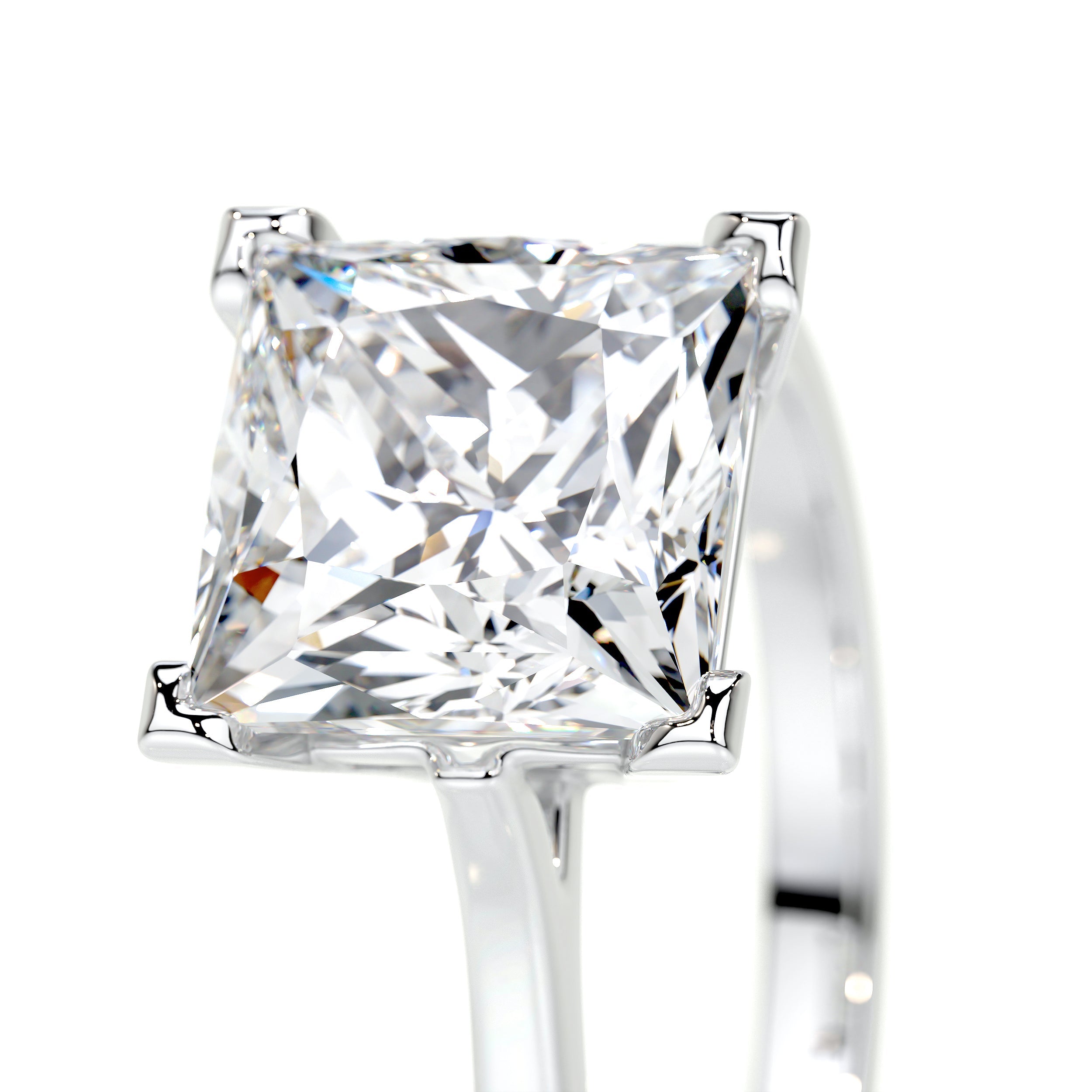 Ella Lab Grown Diamond Ring (3 Carat) -14K White Gold