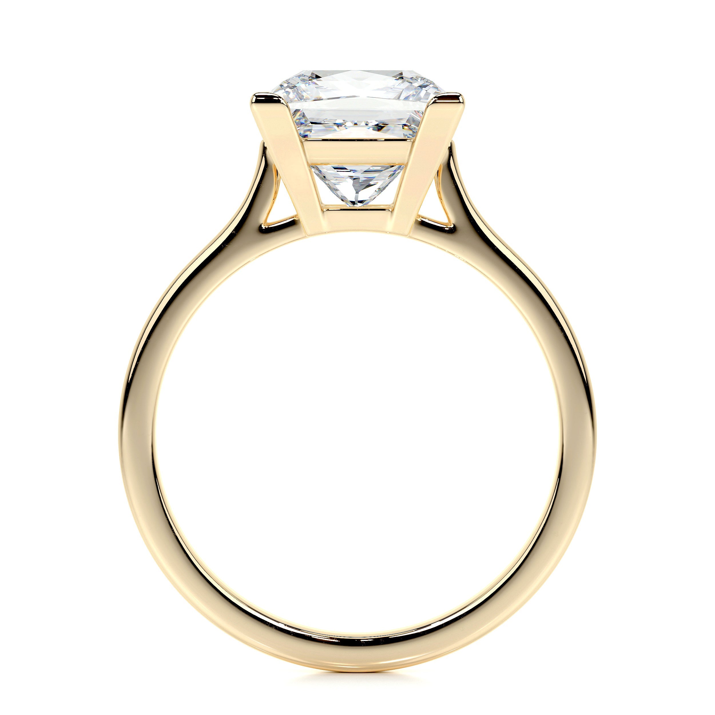 Ella Lab Grown Diamond Ring   (3 Carat) -18K Yellow Gold