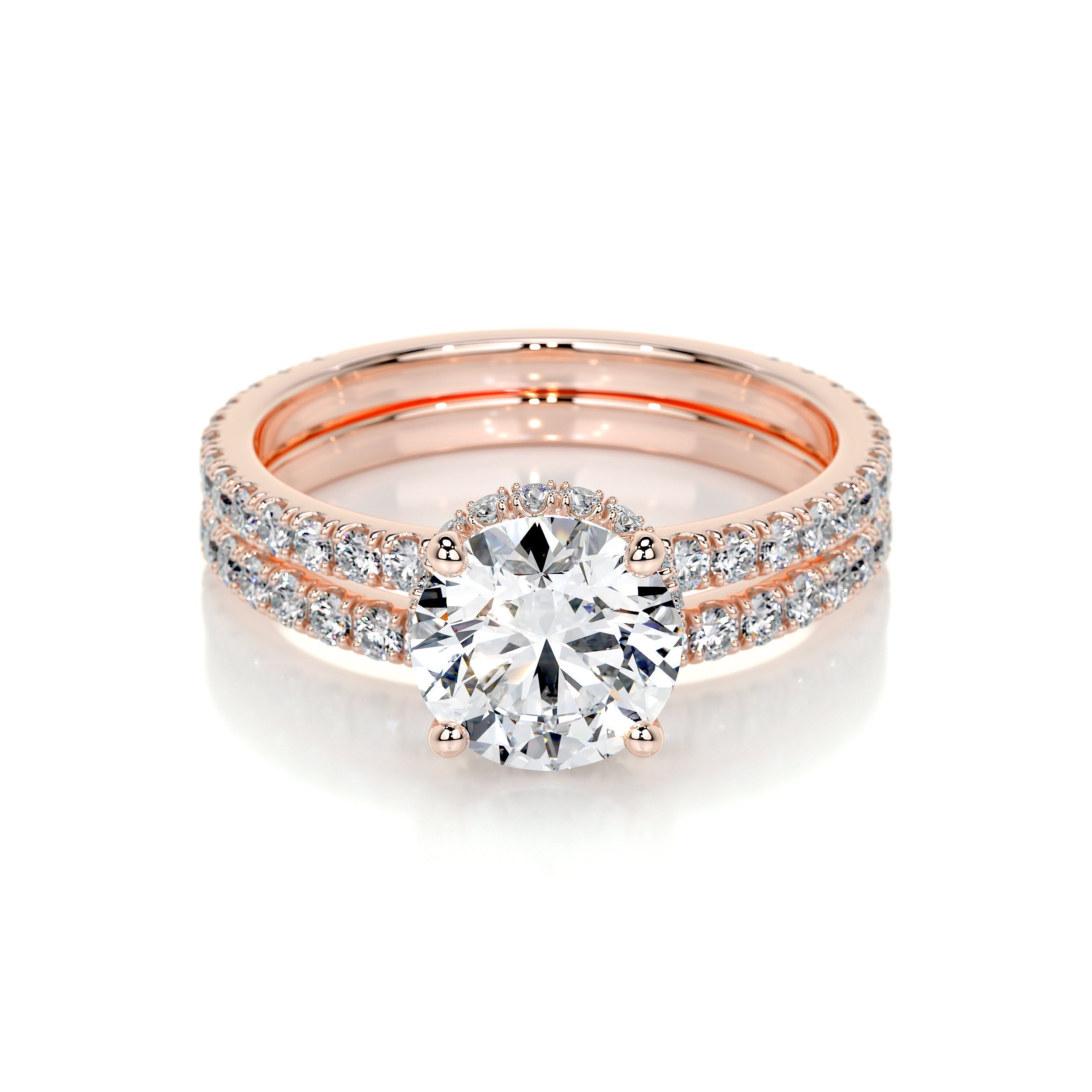 Vivienne Lab Grown Diamond Bridal Set -14K Rose Gold