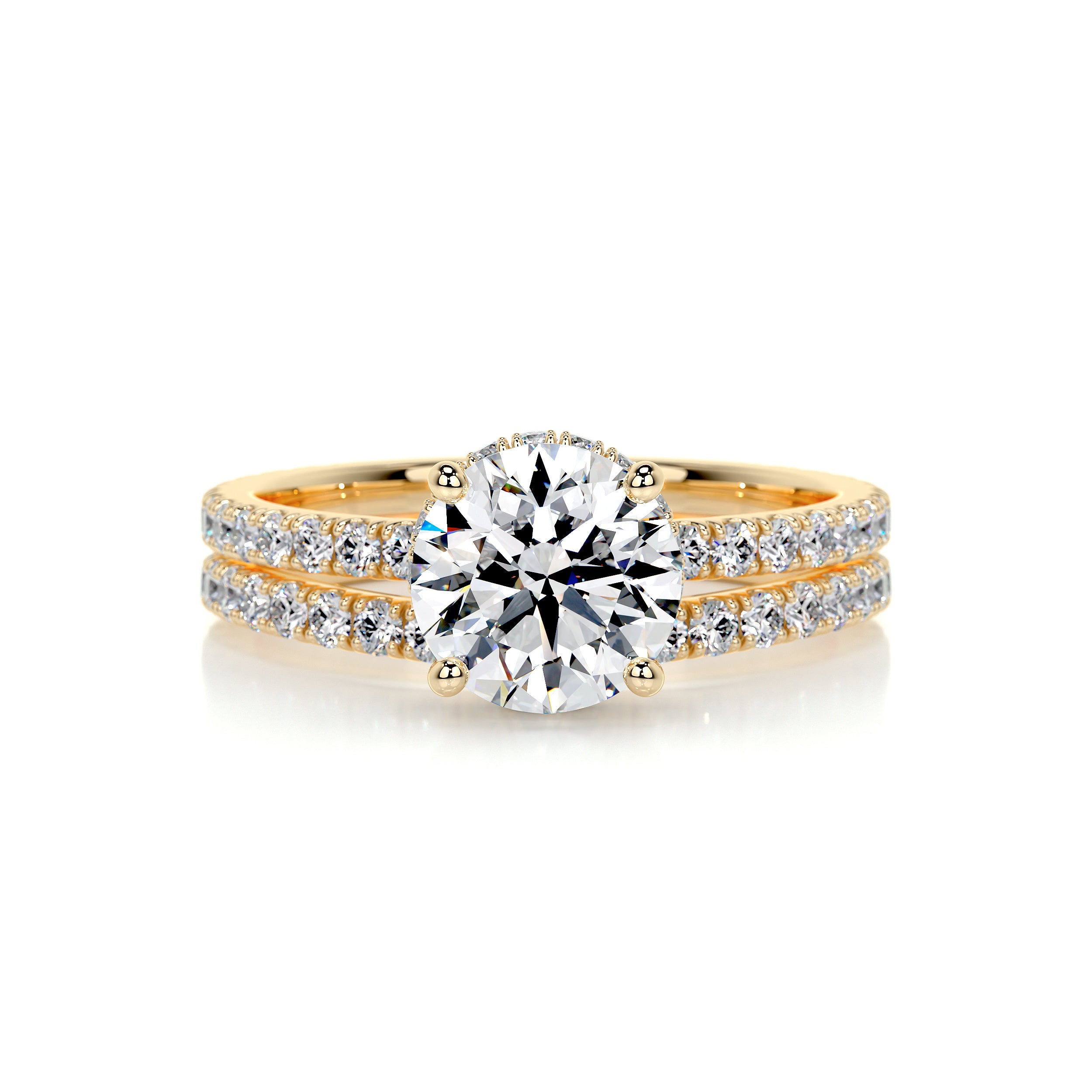 Vivienne Diamond Bridal Set -18K Yellow Gold