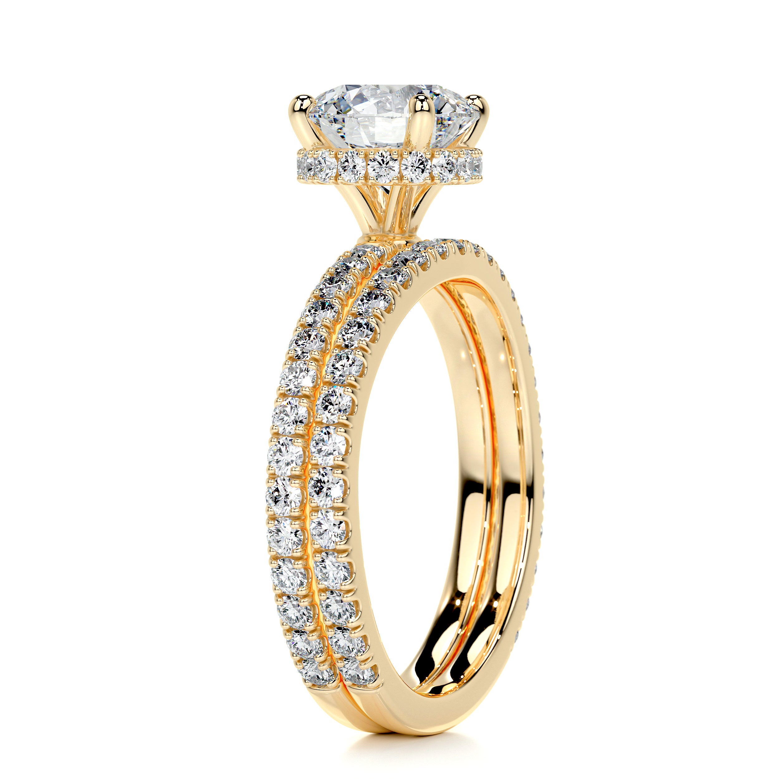 Vivienne Diamond Bridal Set -18K Yellow Gold