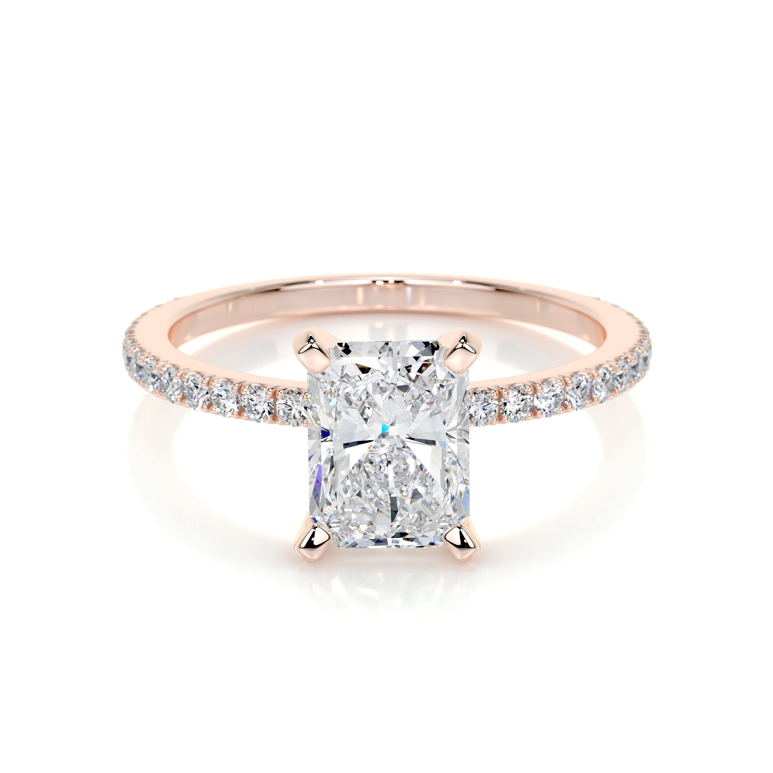 Audrey Lab Grown Diamond Ring (1.8 Carat) -14K Rose Gold
