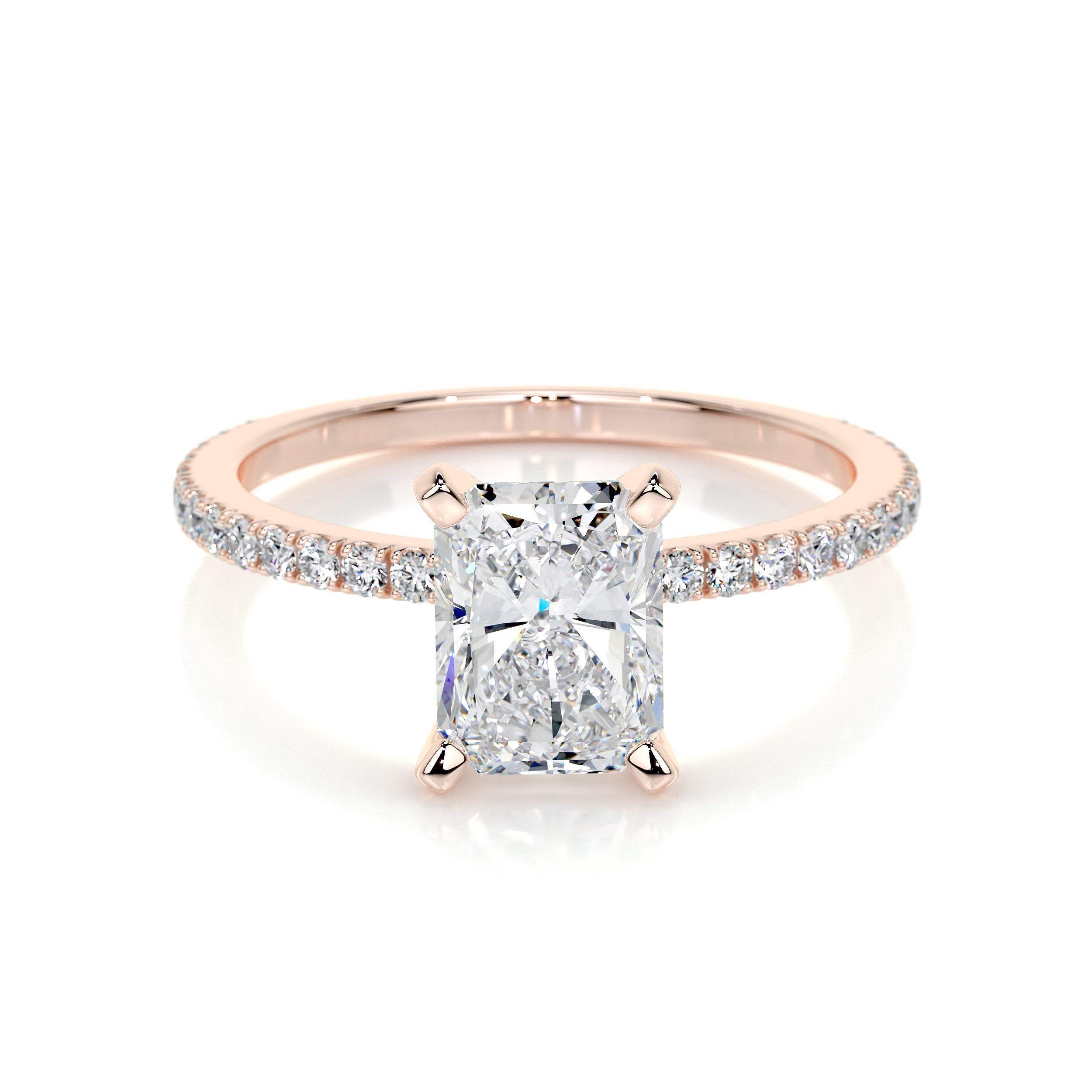 Audrey Lab Grown Diamond Ring   (1.8 Carat) -14K Rose Gold