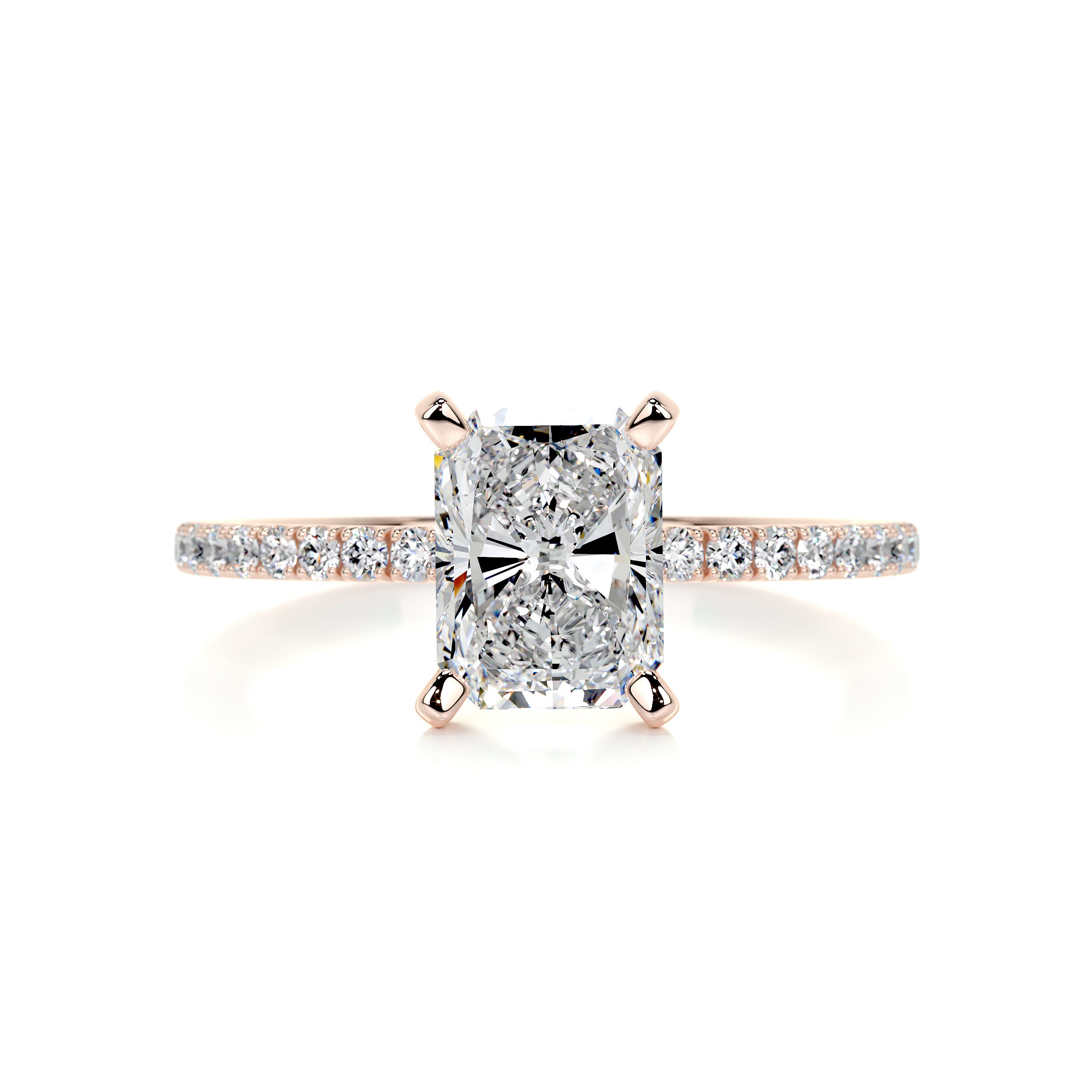Audrey Diamond Engagement Ring (1.8 Carat) -14K Rose Gold
