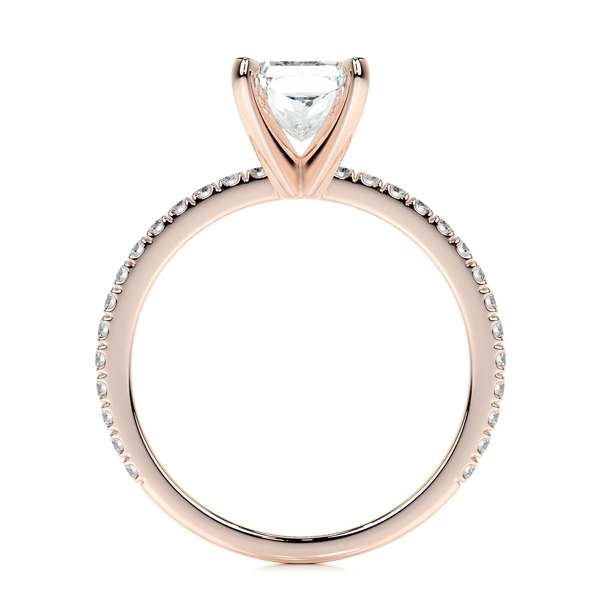 Audrey Lab Grown Diamond Ring (1.8 Carat) -14K Rose Gold