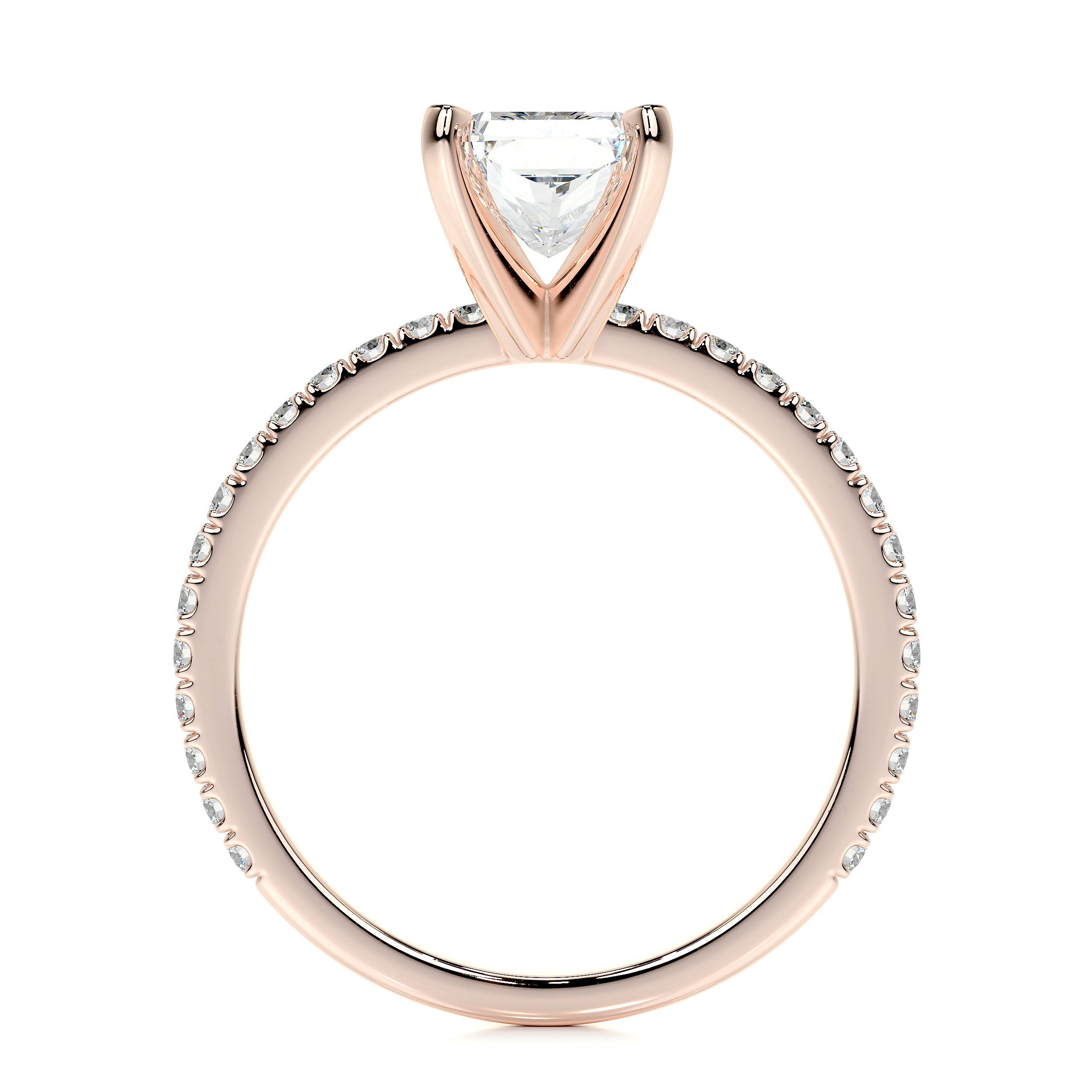 Audrey Lab Grown Diamond Ring   (1.8 Carat) -14K Rose Gold