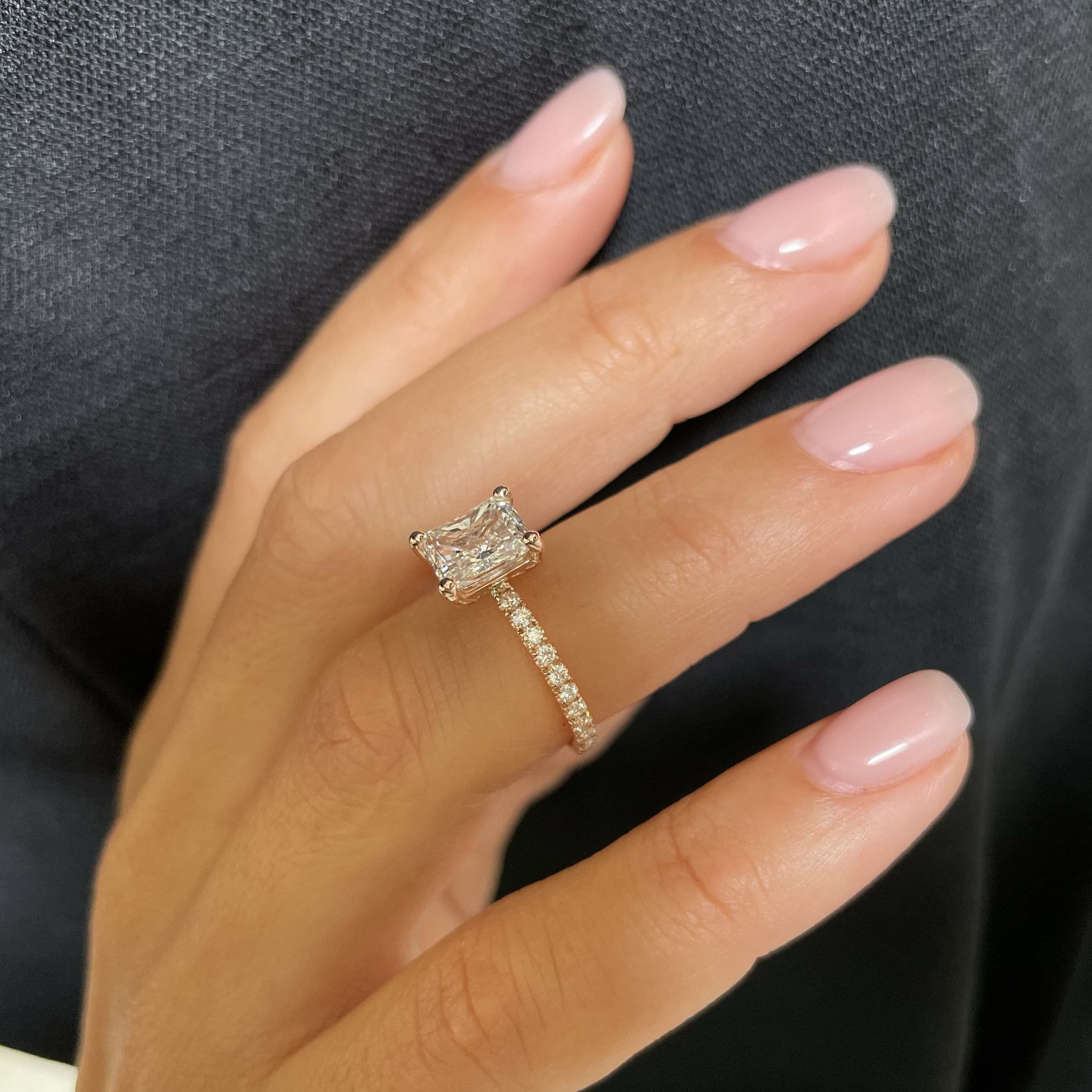 Audrey Lab Grown Diamond Ring (1.8 Carat) -14K Rose Gold