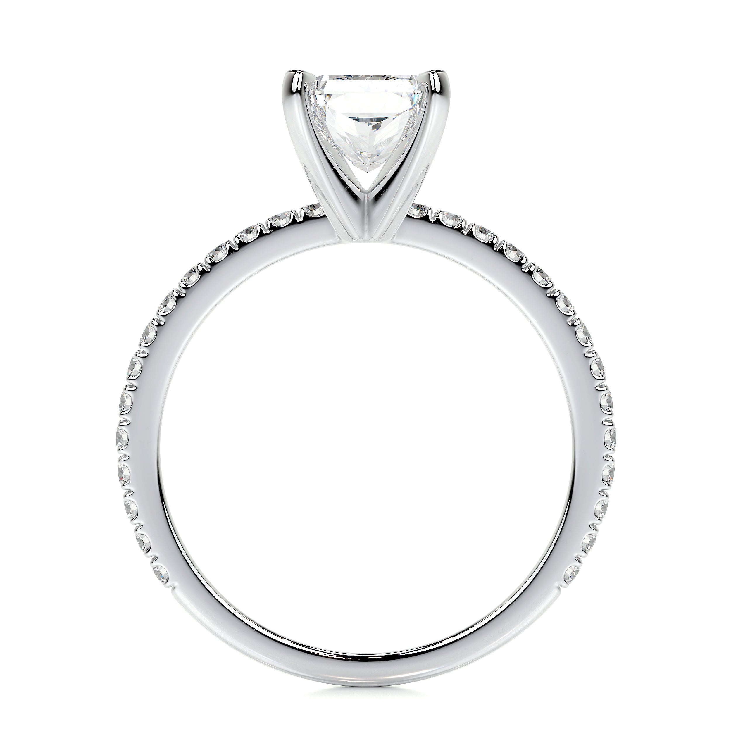Audrey Lab Grown Diamond Ring   (1.8 Carat) -14K White Gold