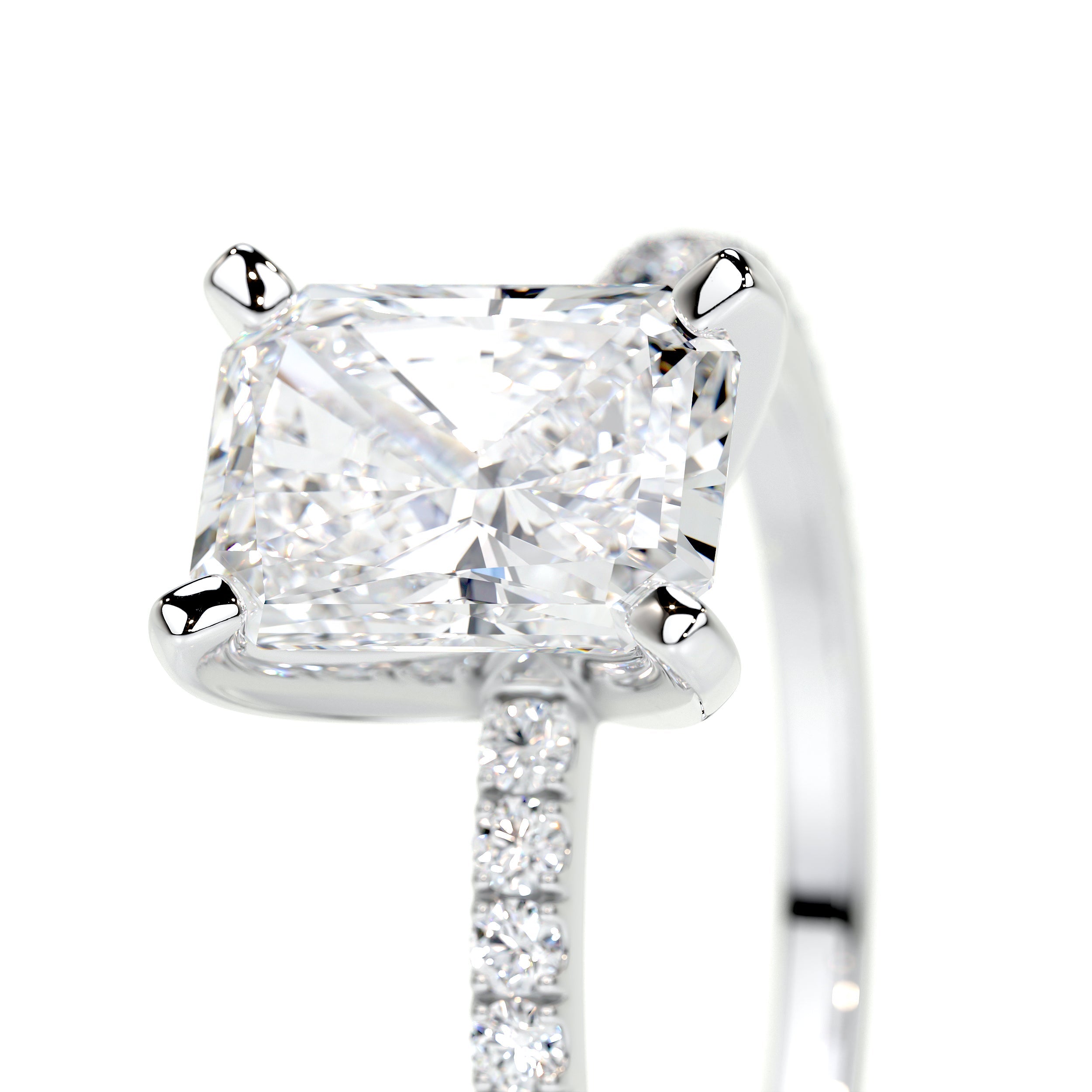 Audrey Lab Grown Diamond Ring   (1.8 Carat) -18K White Gold