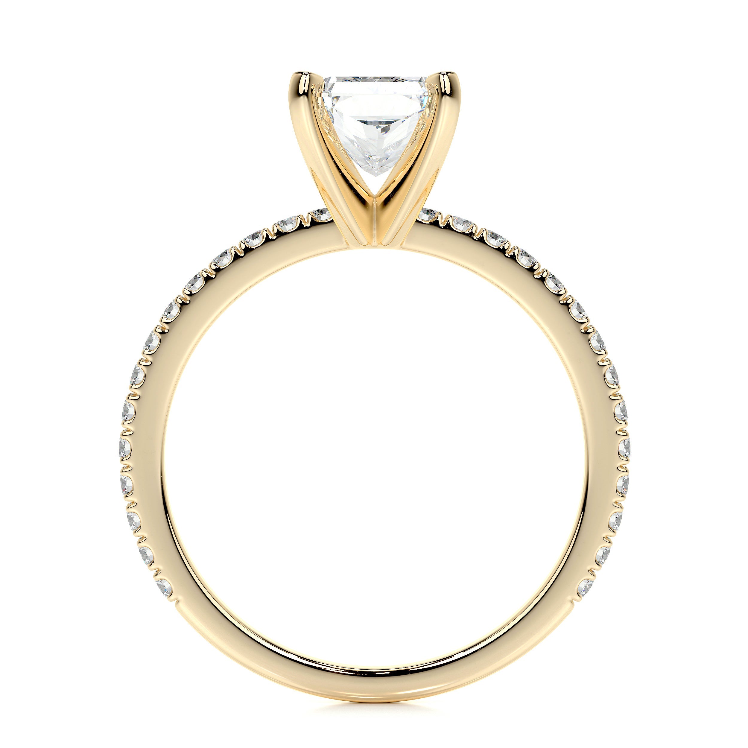 Audrey Lab Grown Diamond Ring (1.8 Carat) -18K Yellow Gold
