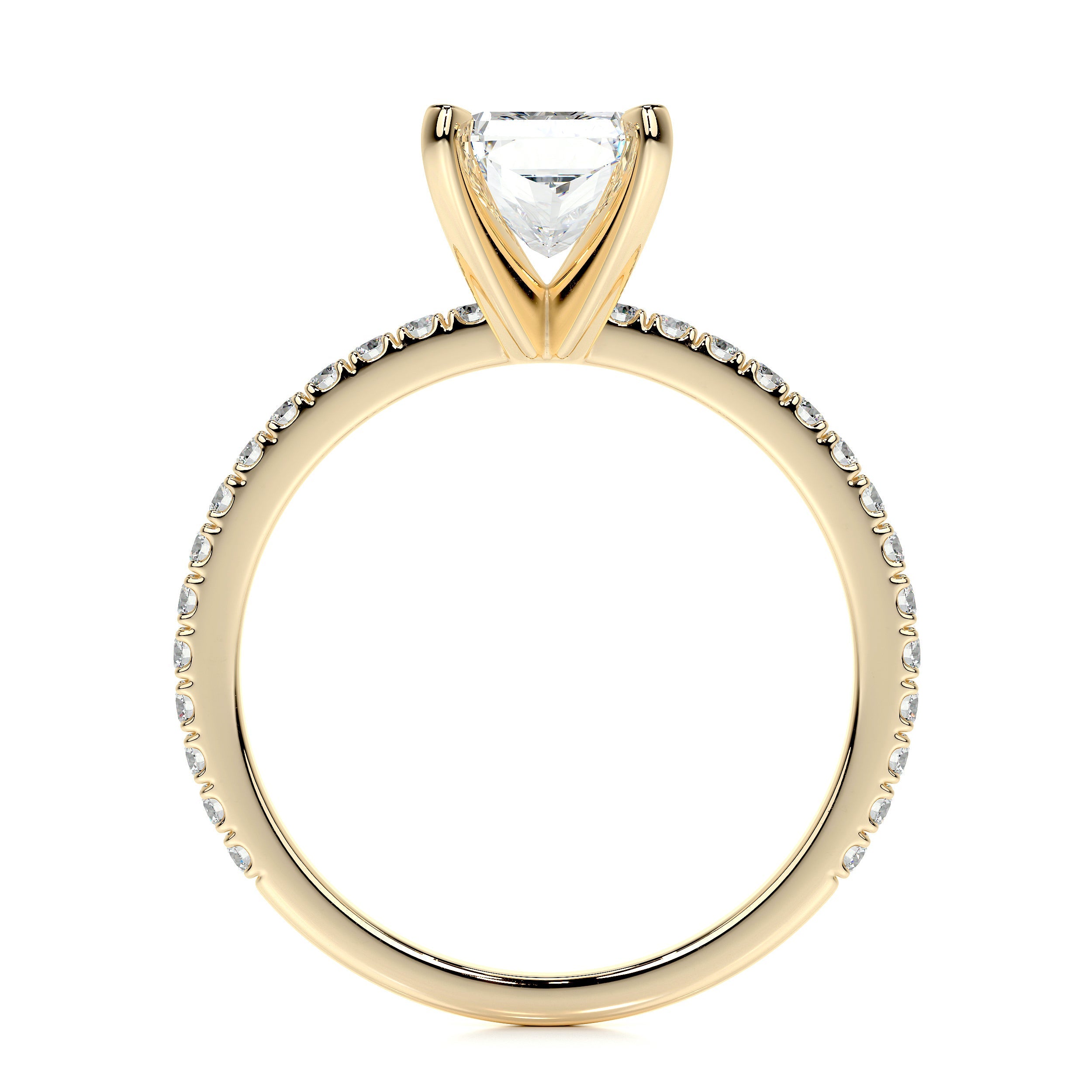 Audrey Lab Grown Diamond Ring   (1.8 Carat) -18K Yellow Gold