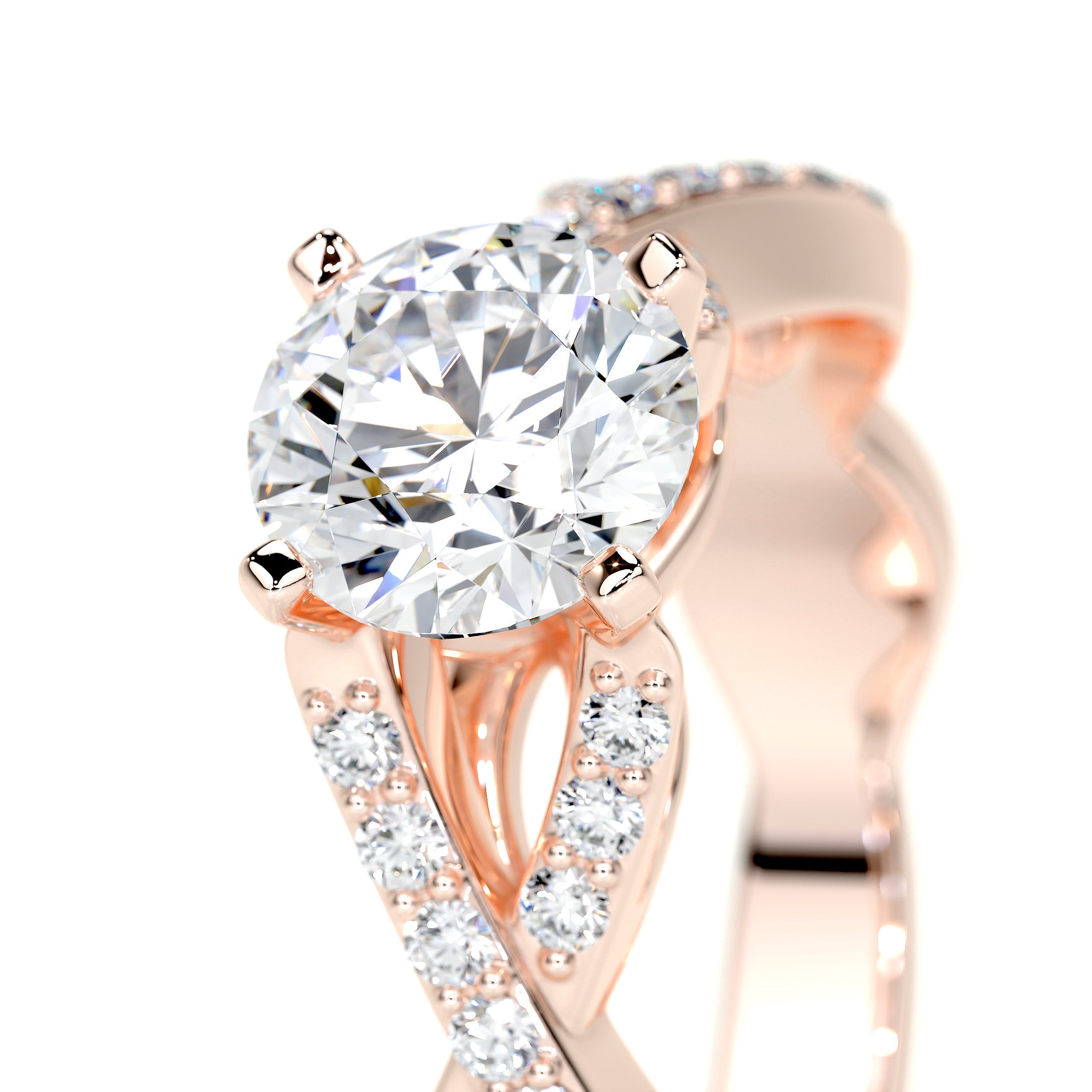 Emery Lab Grown Diamond Ring   (1.50 Carat) -14K Rose Gold