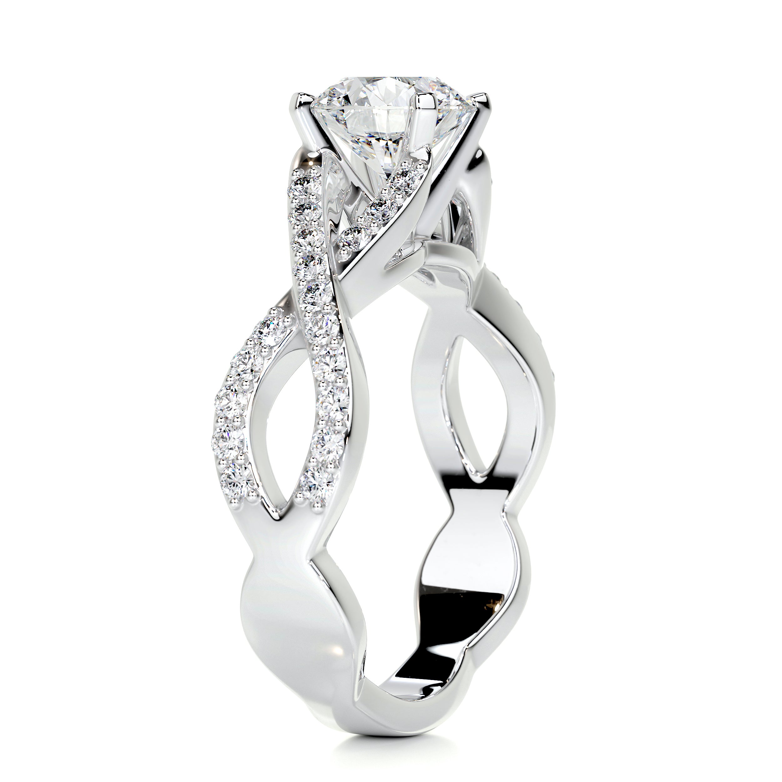 Emery Diamond Engagement Ring -18K White Gold
