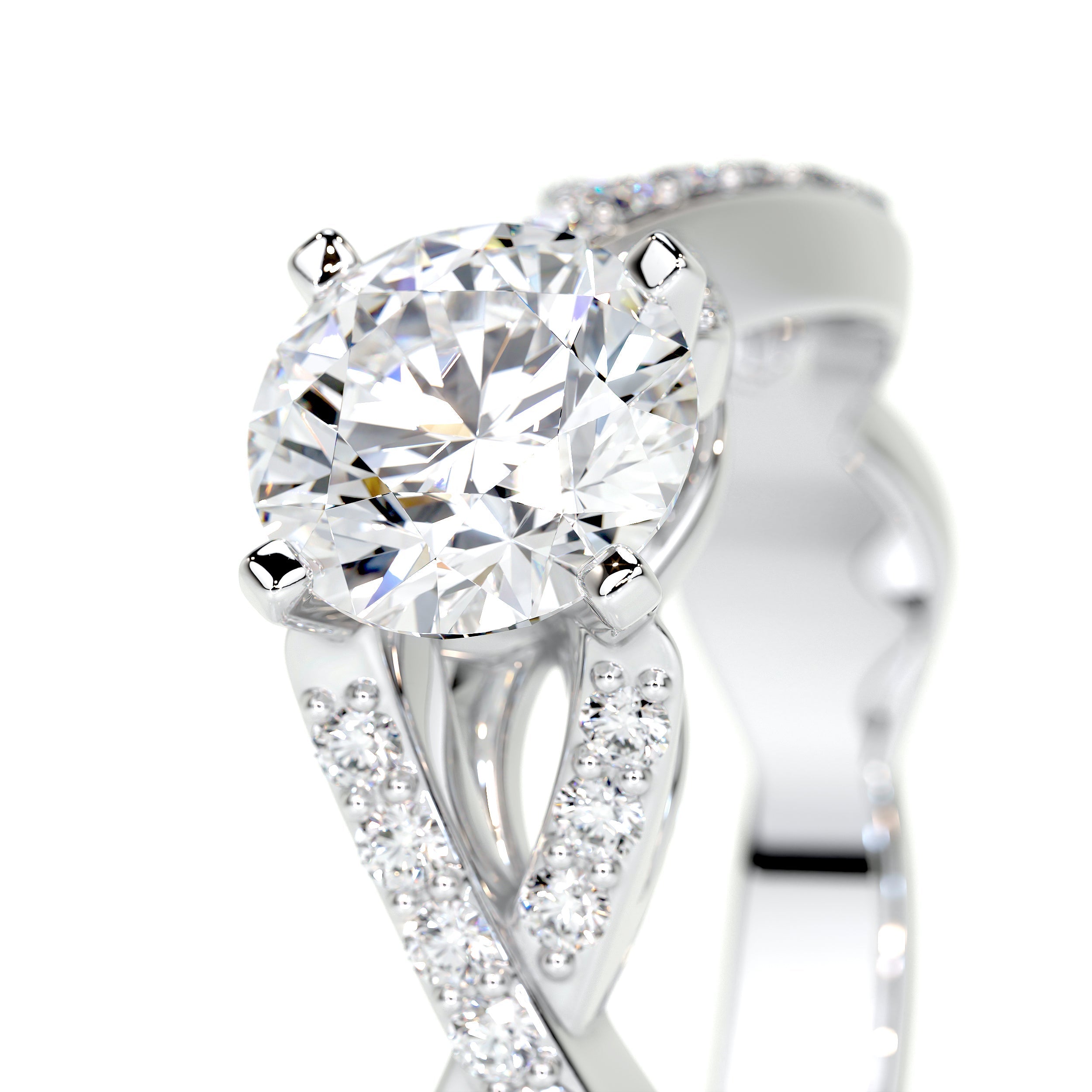 Emery Lab Grown Diamond Ring   (1.50 Carat) -14K White Gold