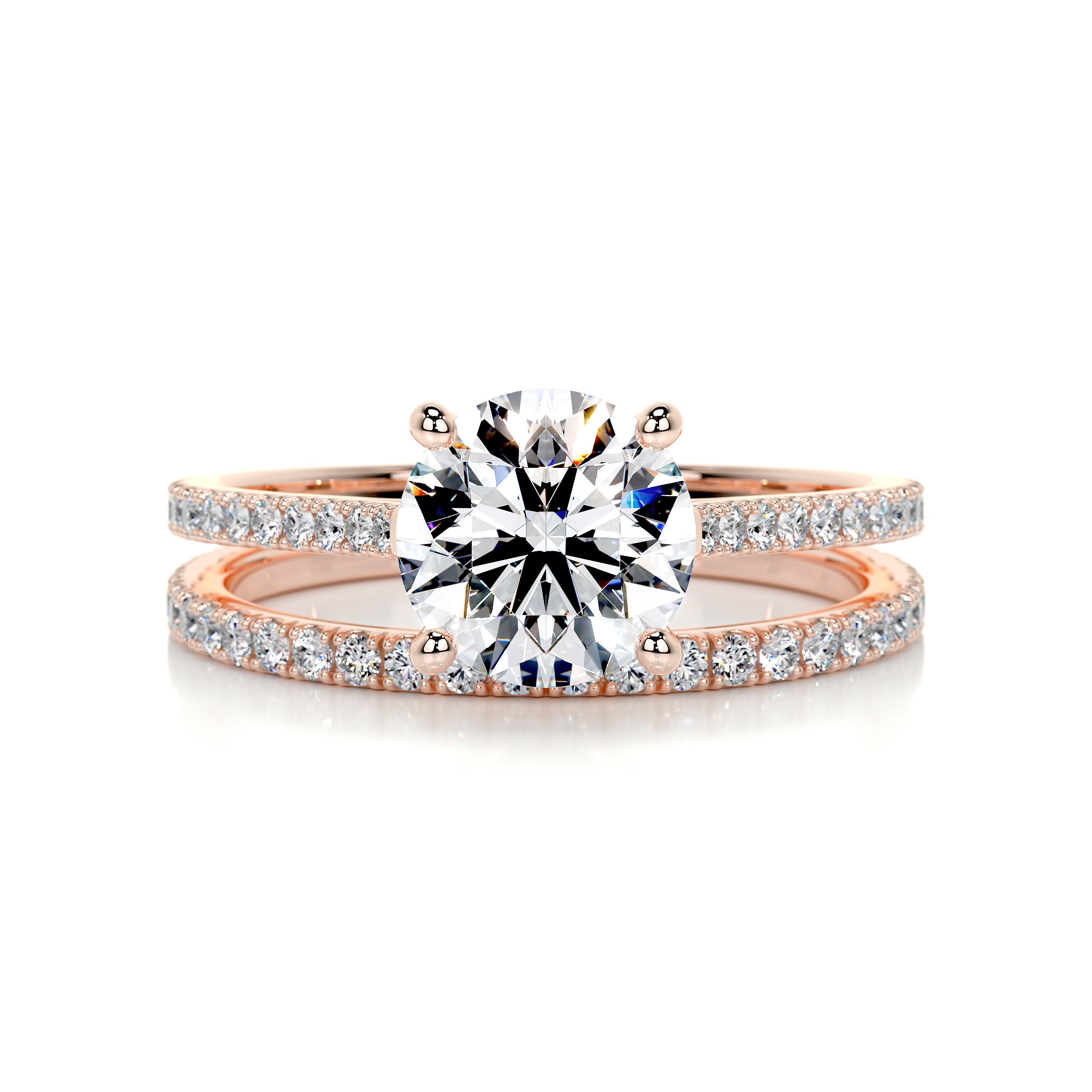 Anna Diamond Bridal Set -14K Rose Gold