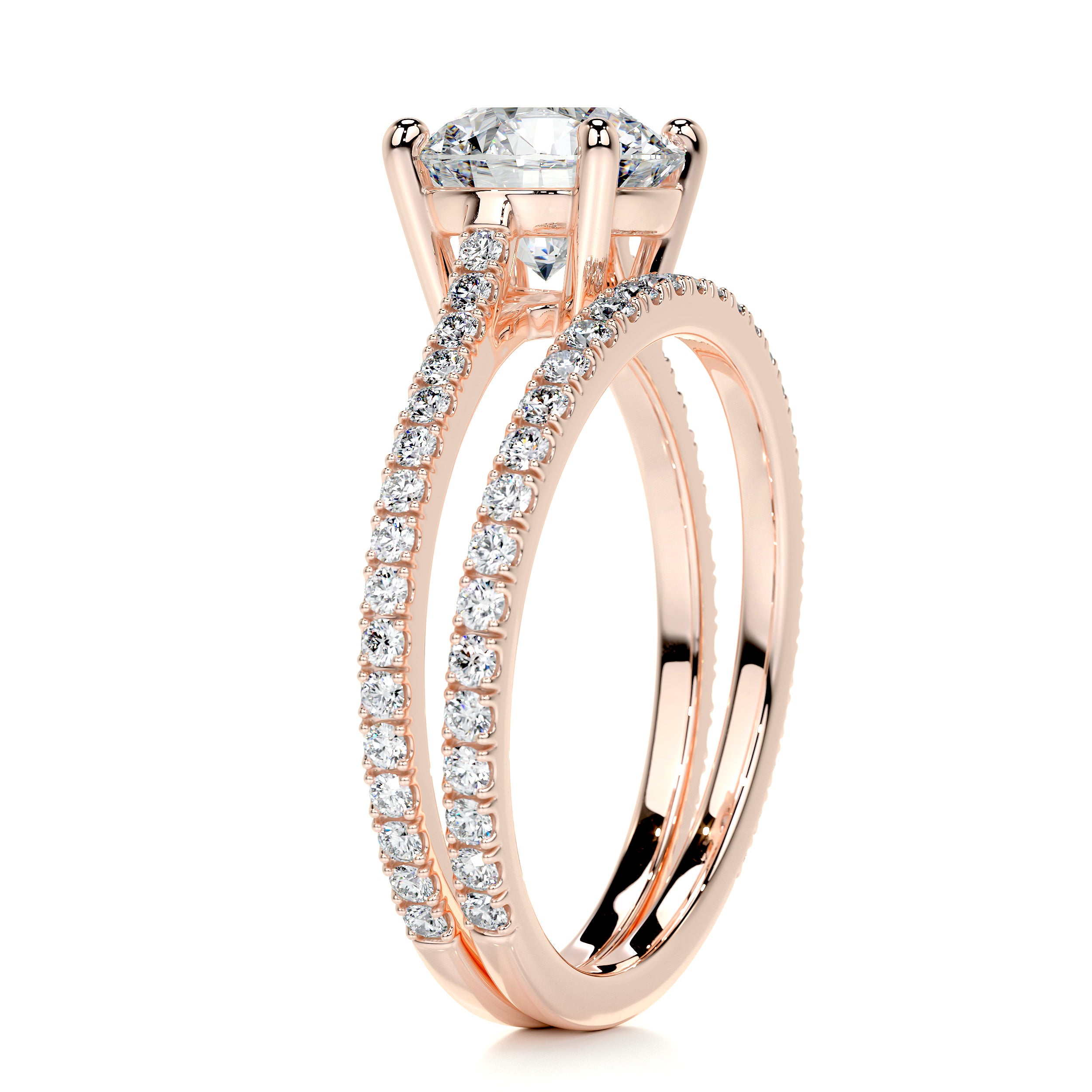 Anna Diamond Bridal Set -14K Rose Gold