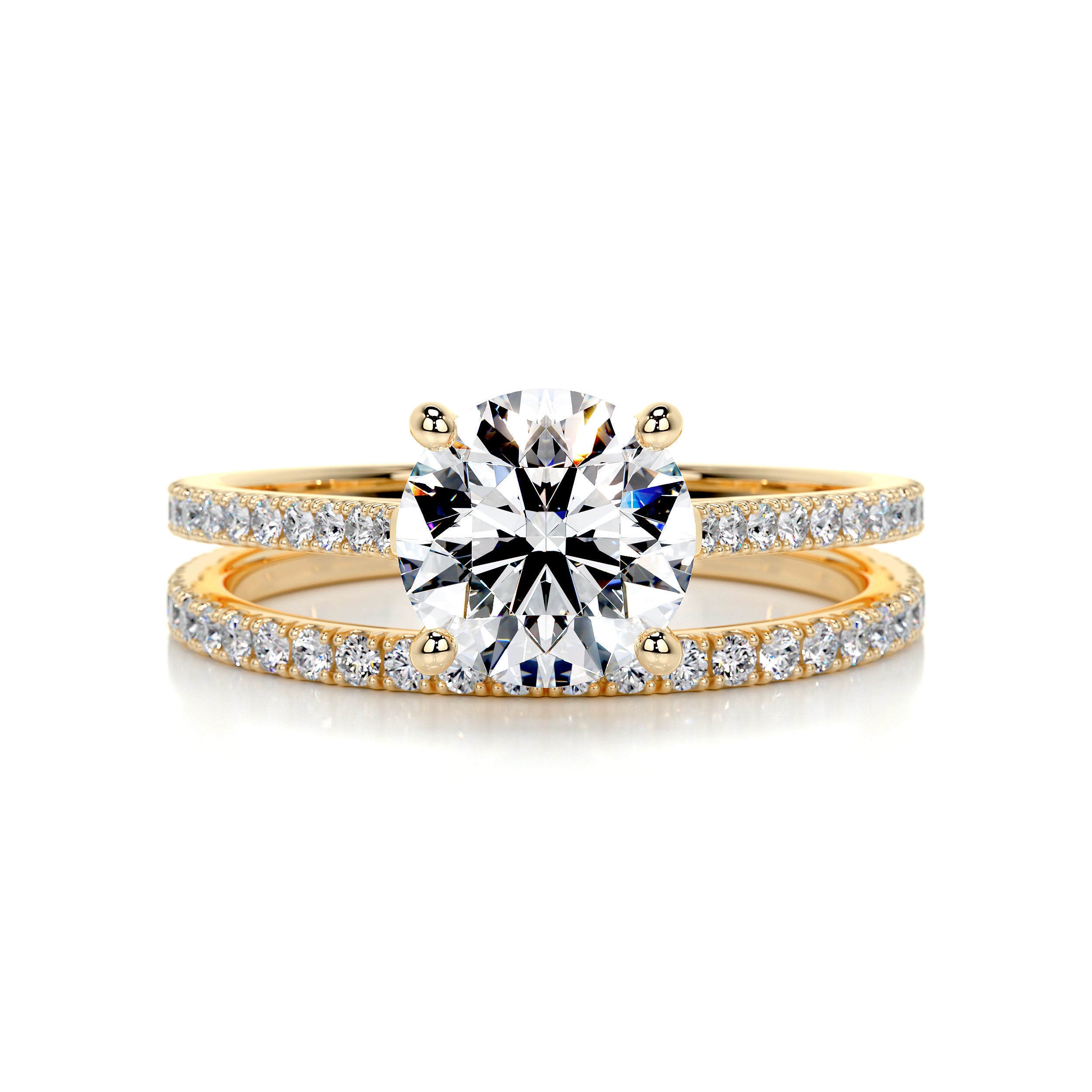 Anna Diamond Bridal Set -18K Yellow Gold