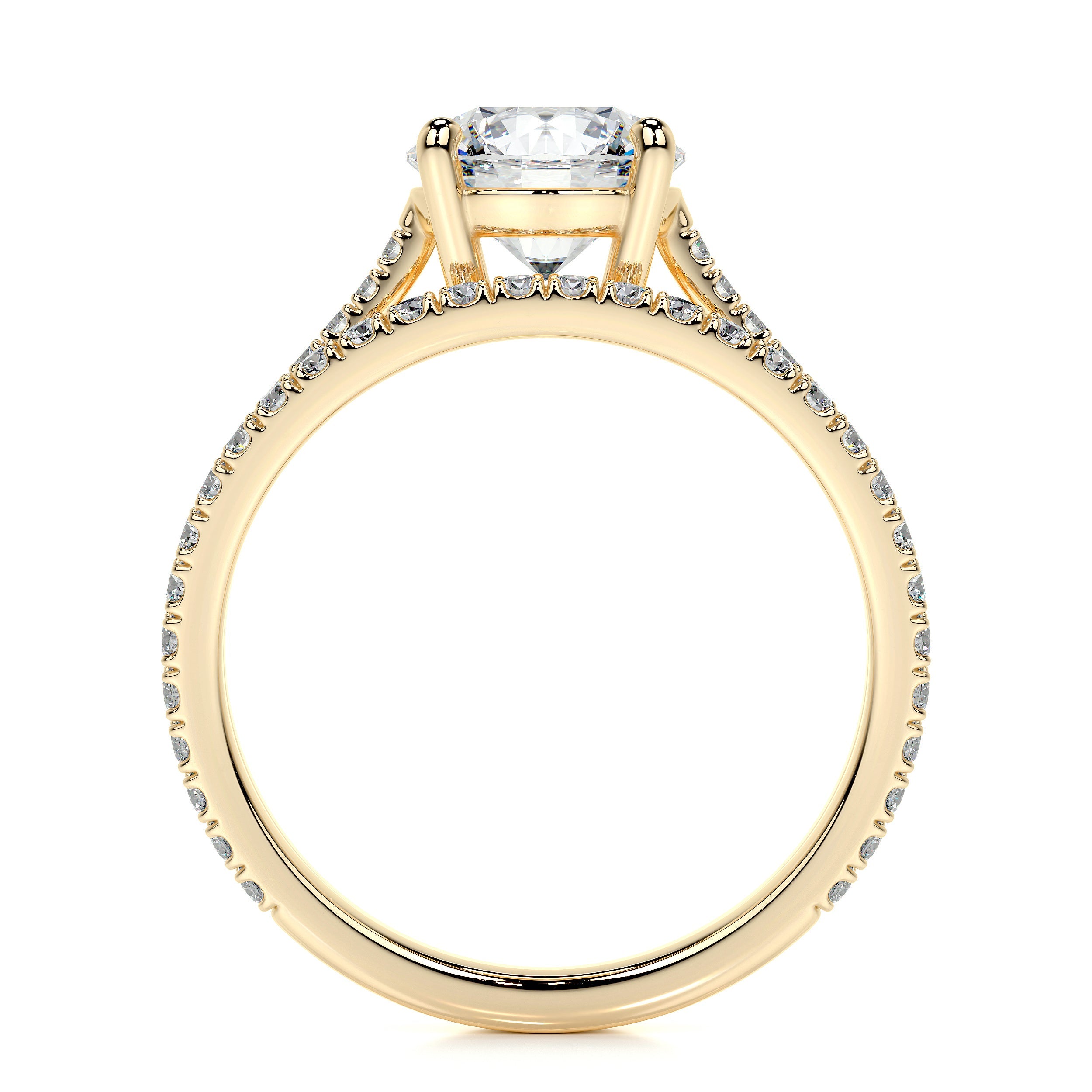 Anna Lab Grown Diamond Bridal Set   (2 Carat) -18K Yellow Gold