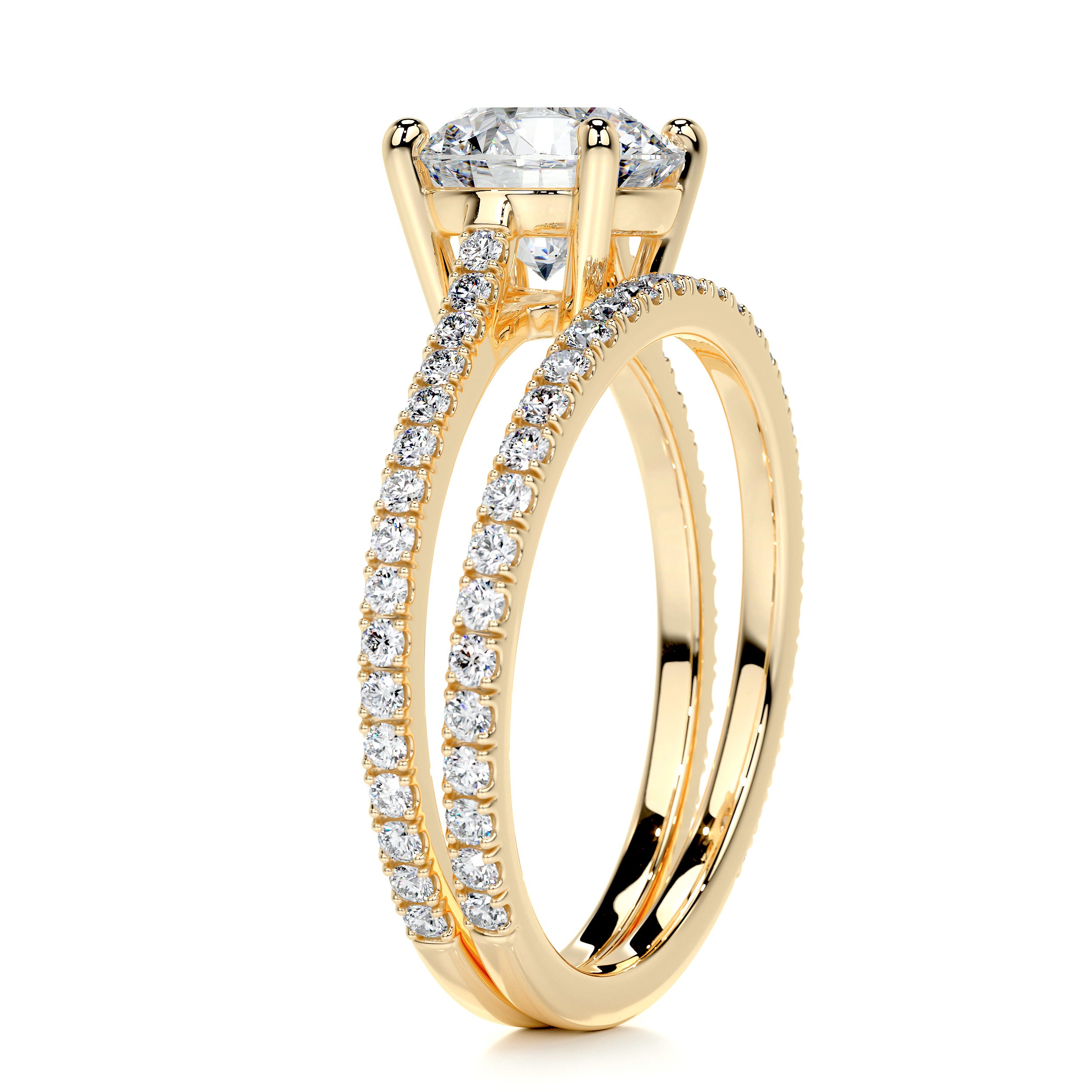 Anna Diamond Bridal Set -18K Yellow Gold