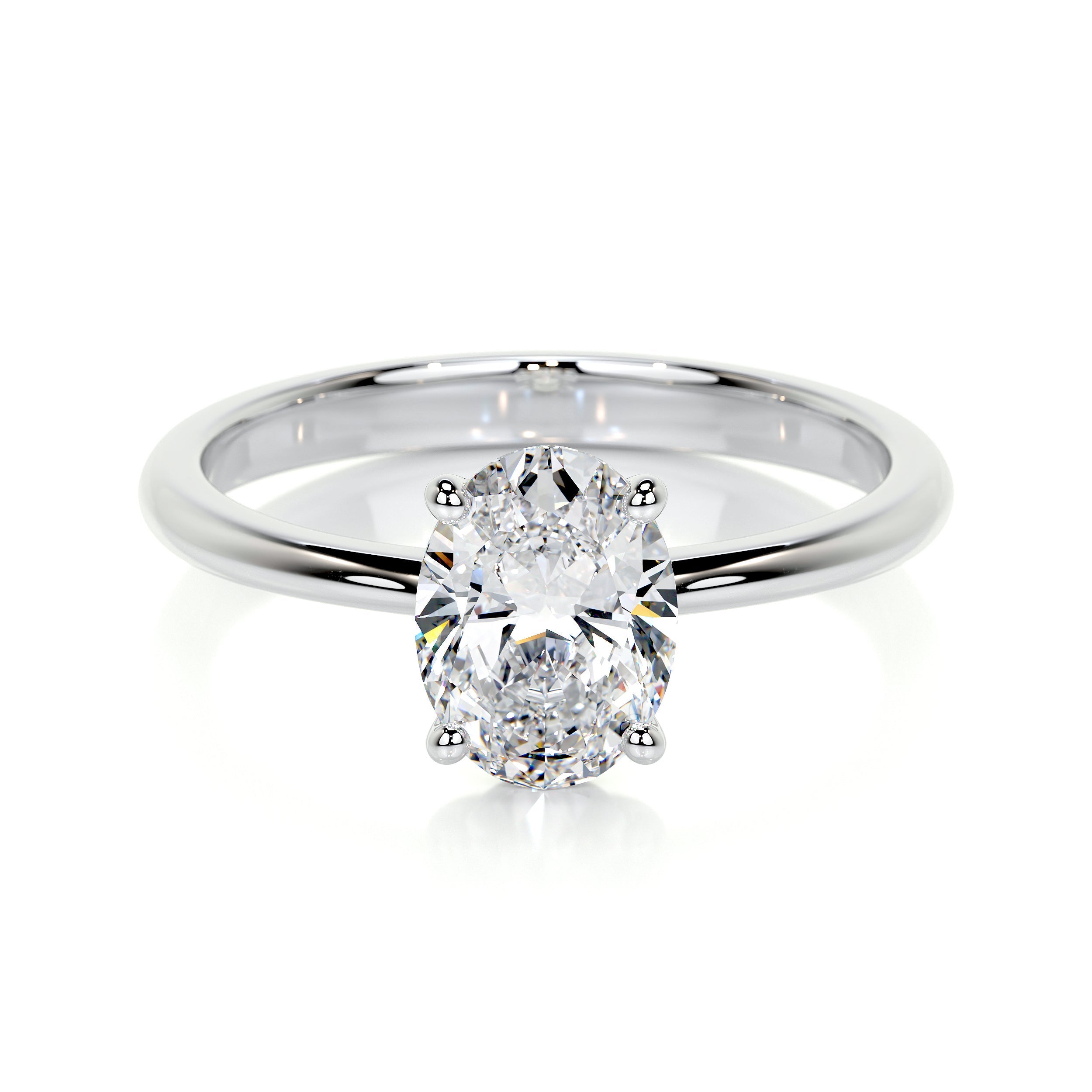 Julia Lab Grown Diamond Ring   (1 Carat) -14K White Gold