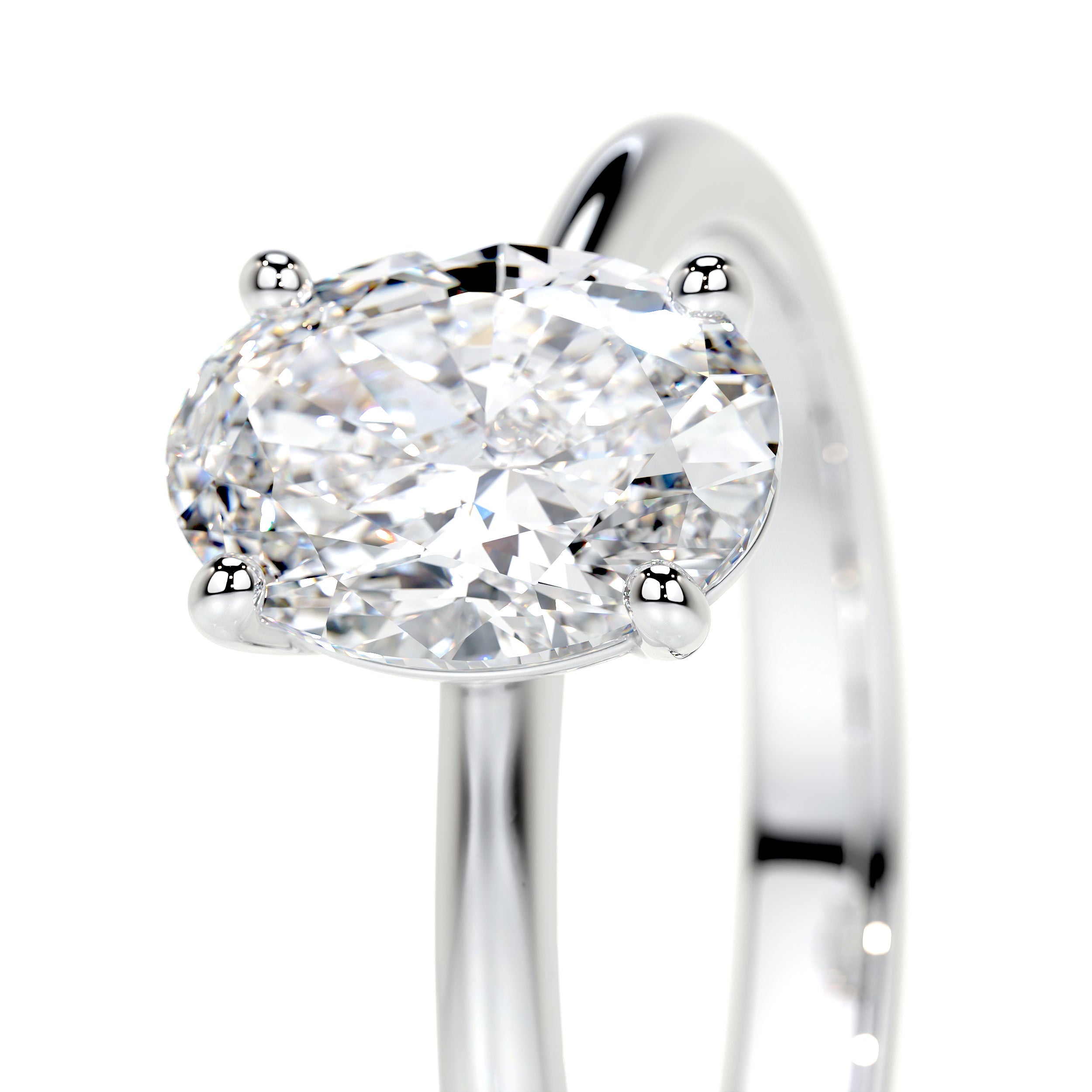 Julia Lab Grown Diamond Ring   (1 Carat) -14K White Gold