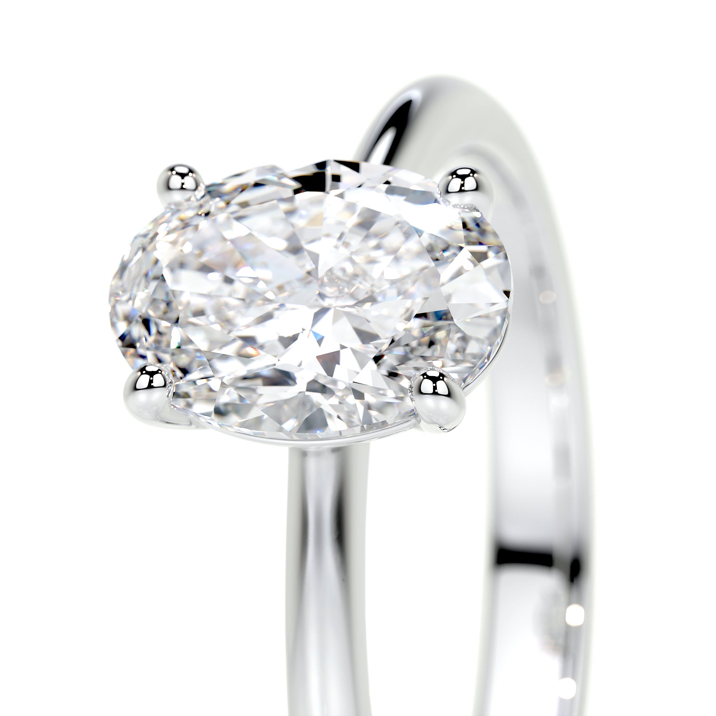 Julia Lab Grown Diamond Ring (1 Carat) -18K White Gold