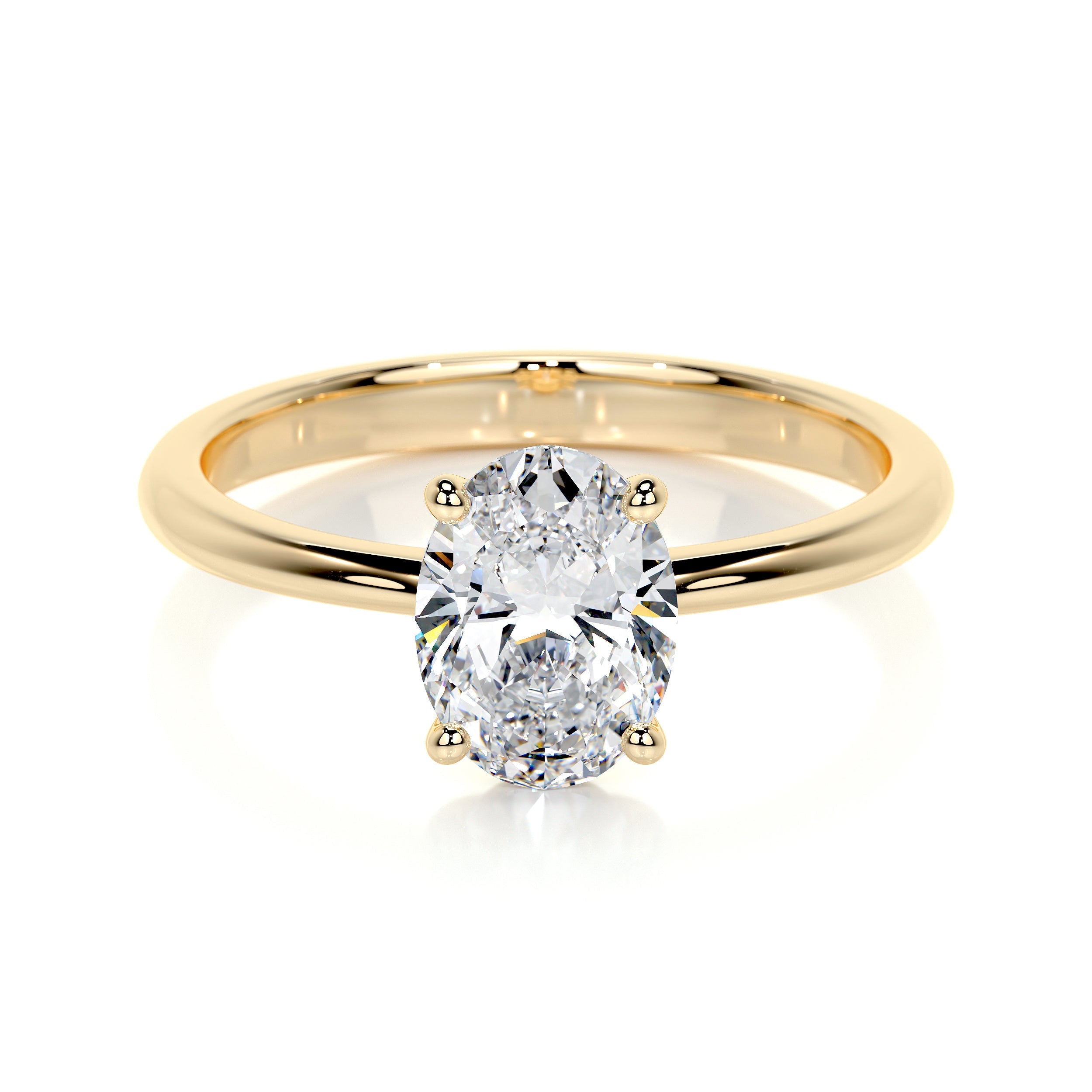 Julia Lab Grown Diamond Ring (1 Carat) -18K Yellow Gold