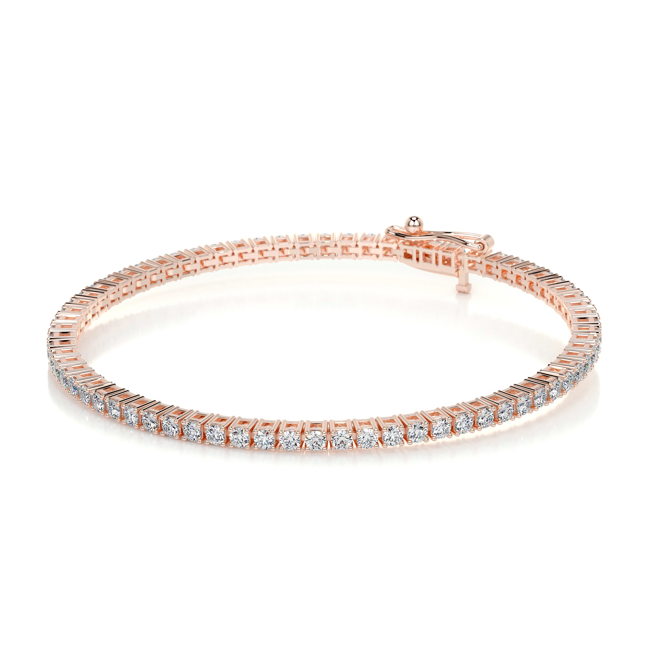 Sidney Tennis Diamonds Bracelet -14K Rose Gold