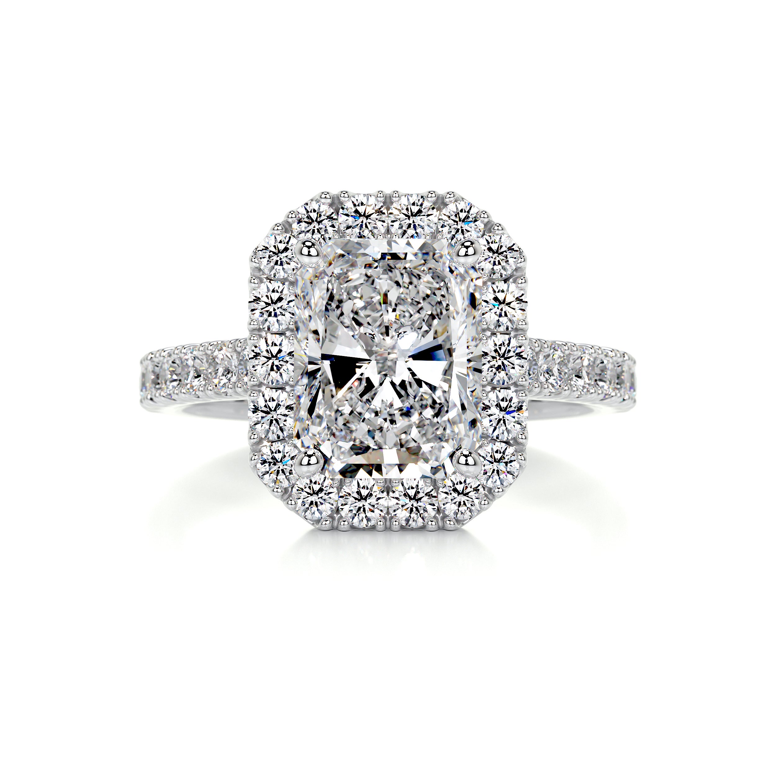Andrea Diamond Engagement Ring -18K White Gold