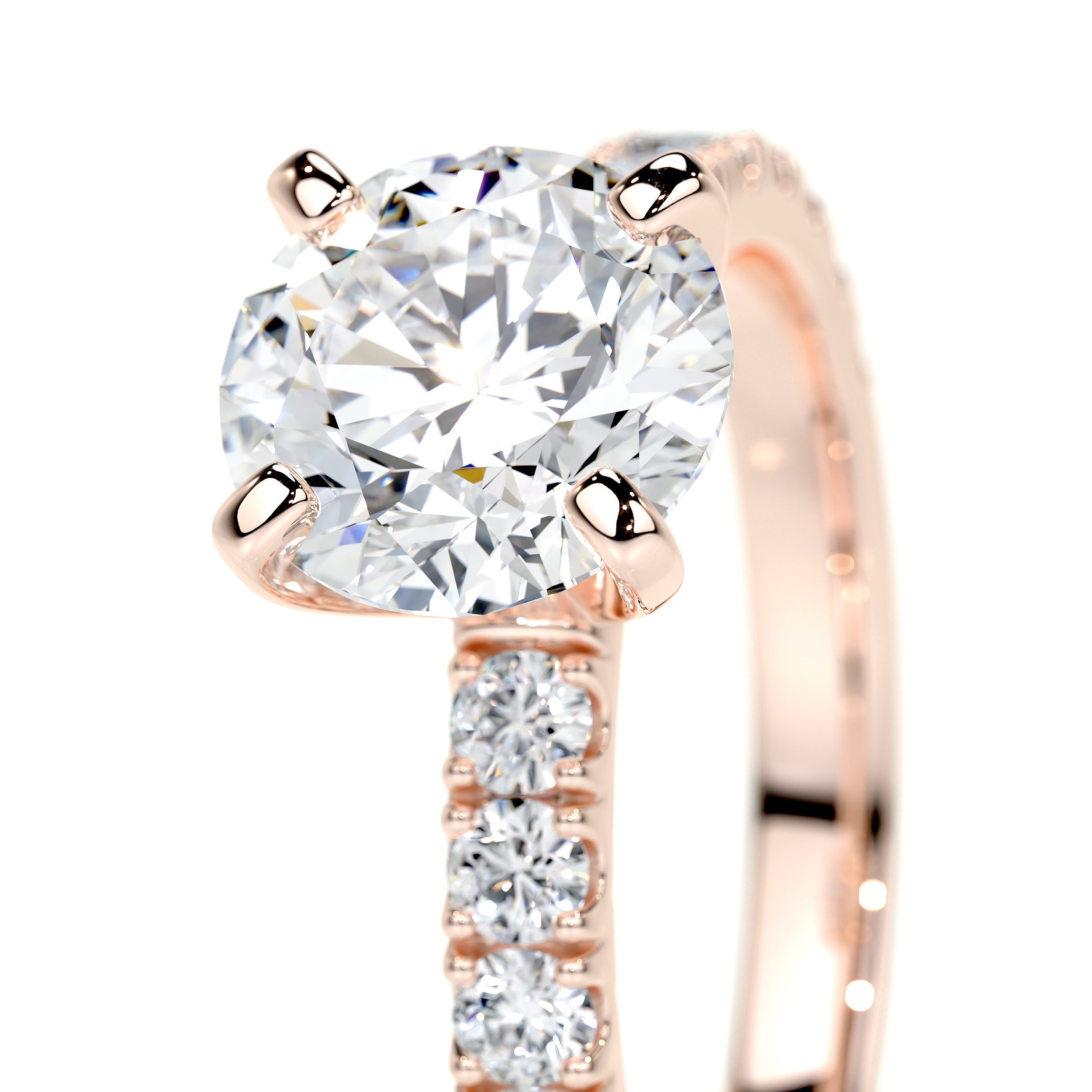 Alison Lab Grown Diamond Ring (2 Carat) -14K Rose Gold