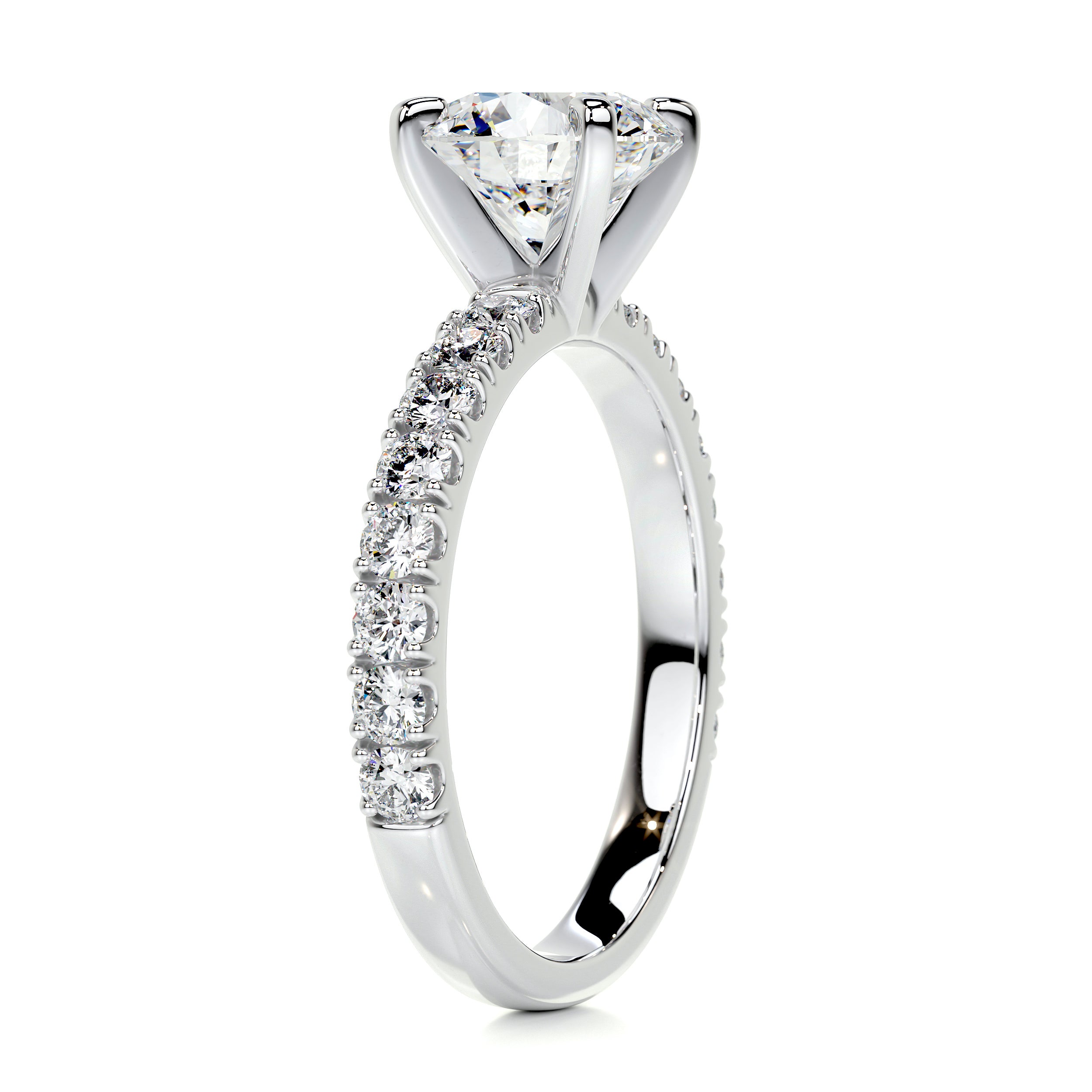Alison Diamond Engagement Ring -14K White Gold